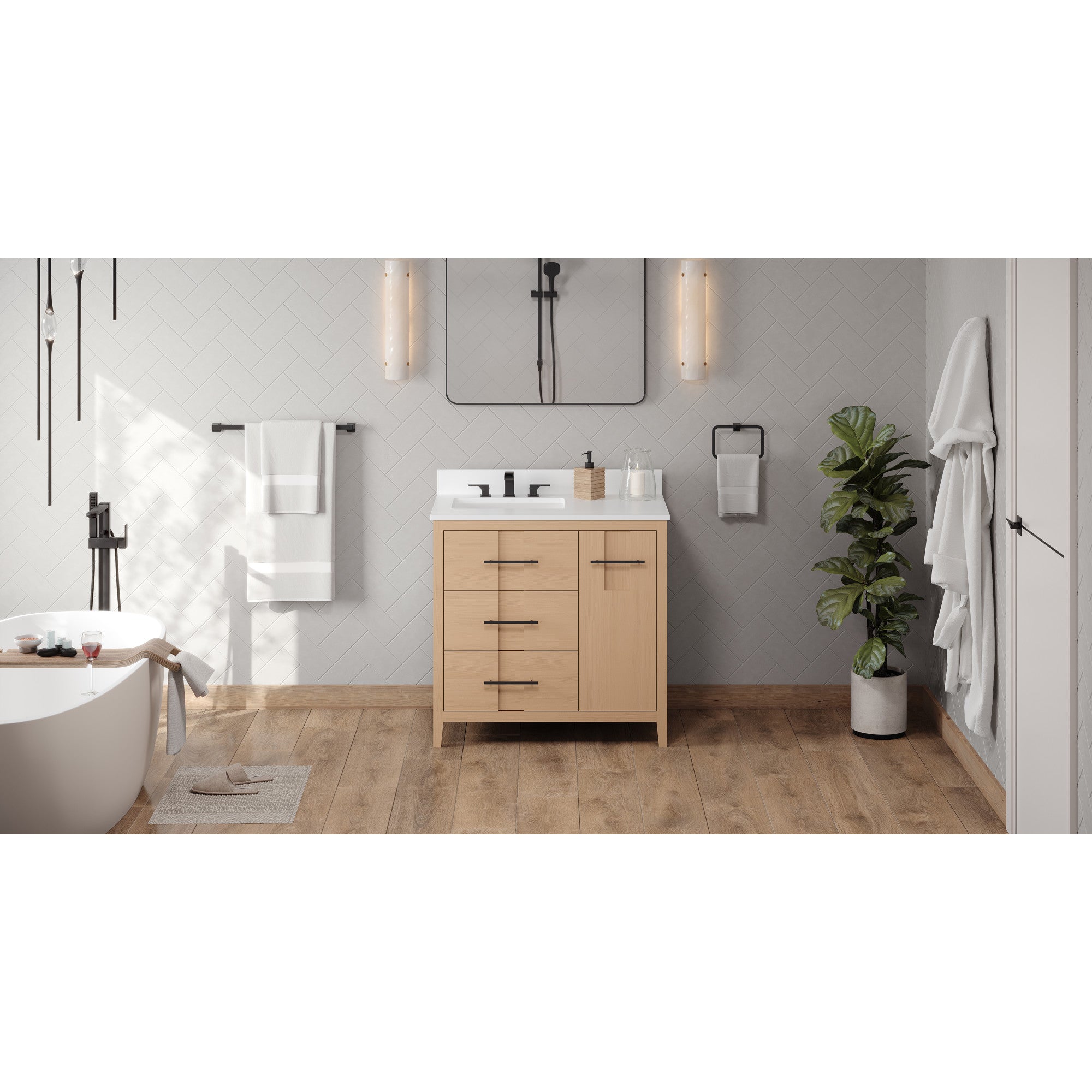 36" Katara Vanity – Left Offset