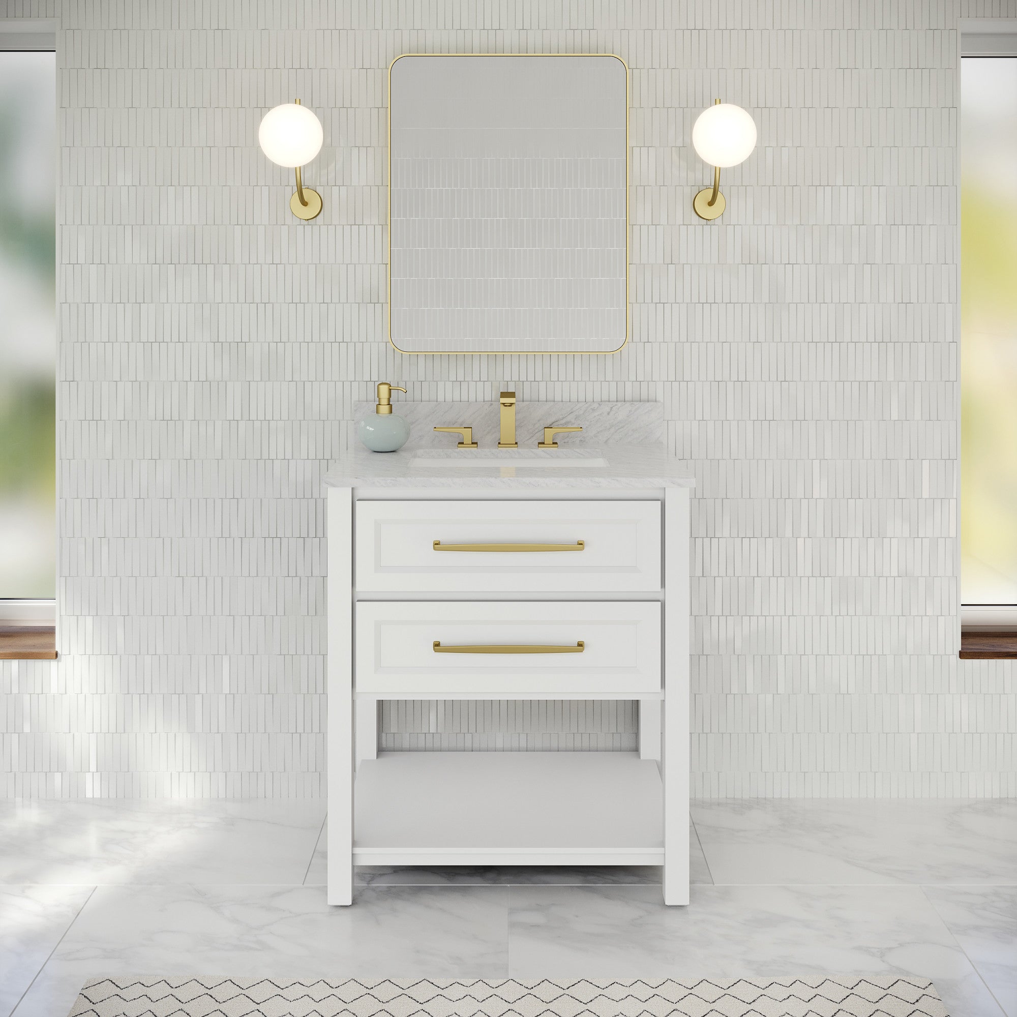 30" Kipling Vanity – White