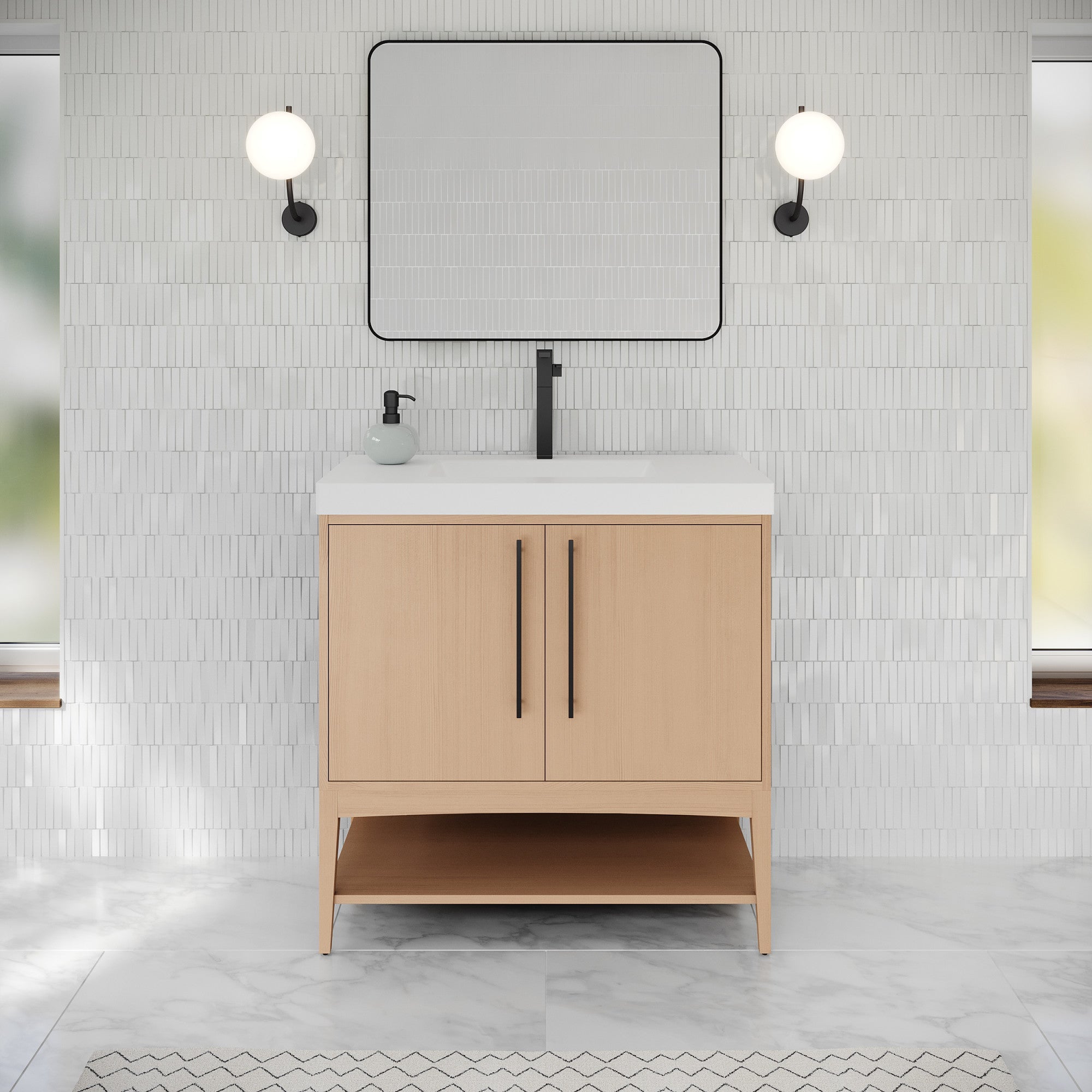 36" Tempest Vanity – Natural Oak