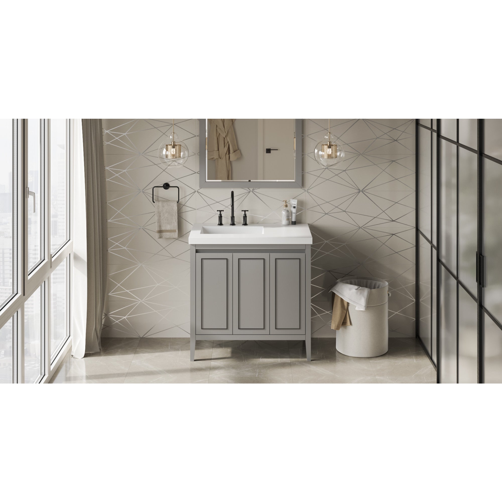 36" Percival Vanity – Grey