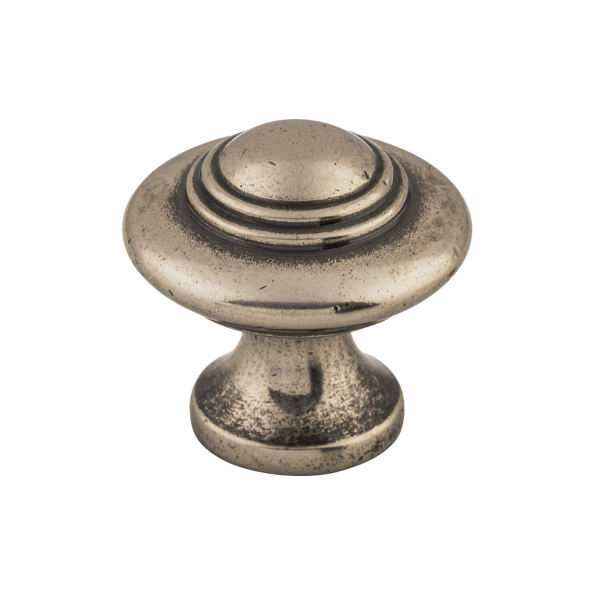 Ascot 1 1/4" Diameter Round Knob - Pewter Antique