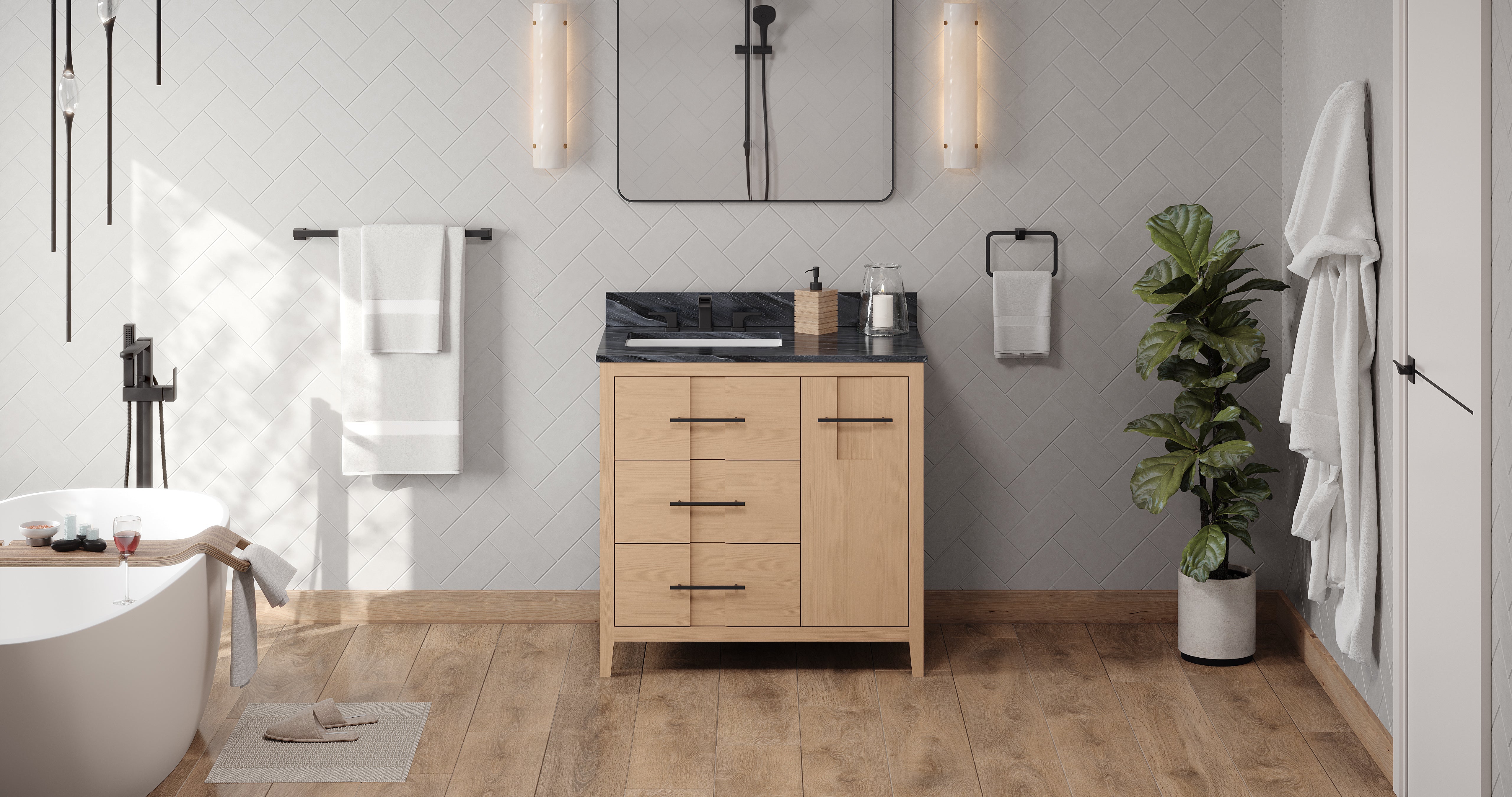 36" Katara Vanity – Left Offset