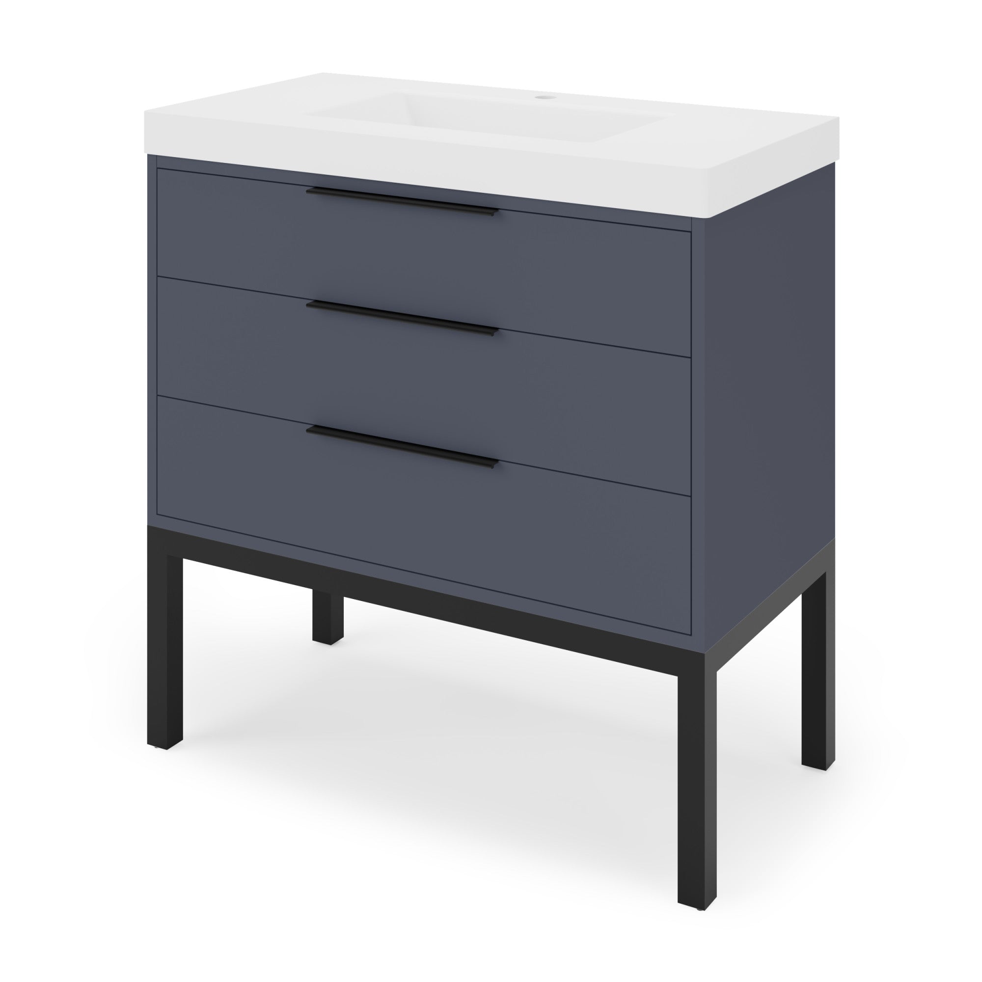 36" Gardner Vanity – Blue Steel