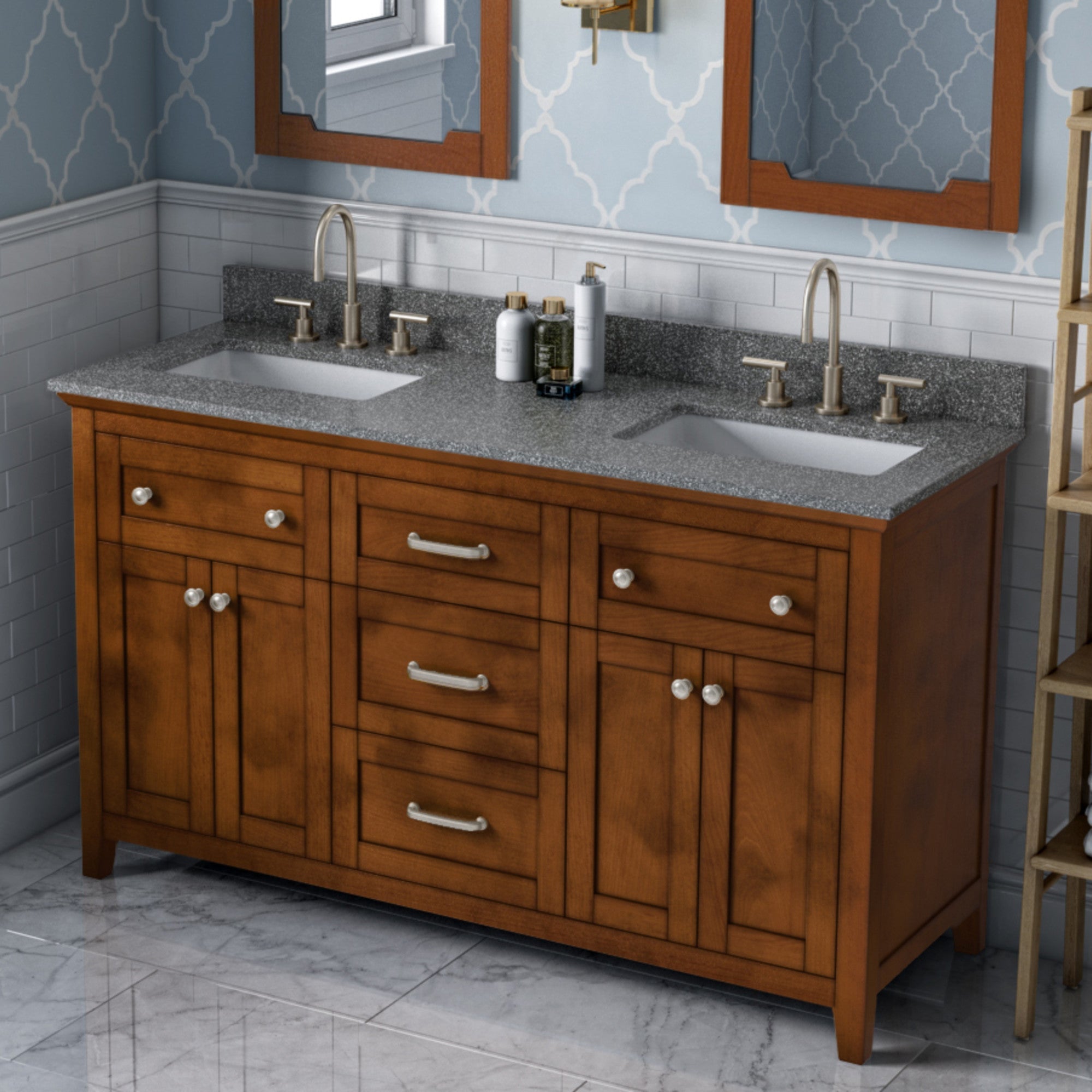 60" Chatham Vanity – Double Bowl – Chocolate