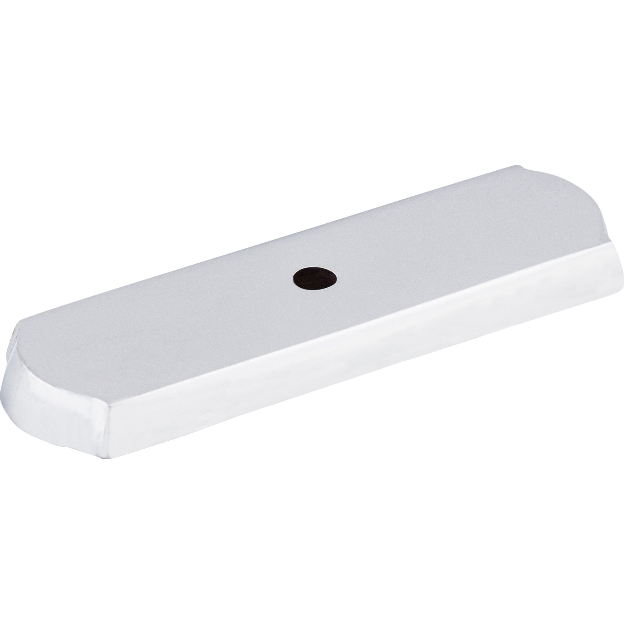 Aspen II Rectangle Knob Backplate - Polished Chrome