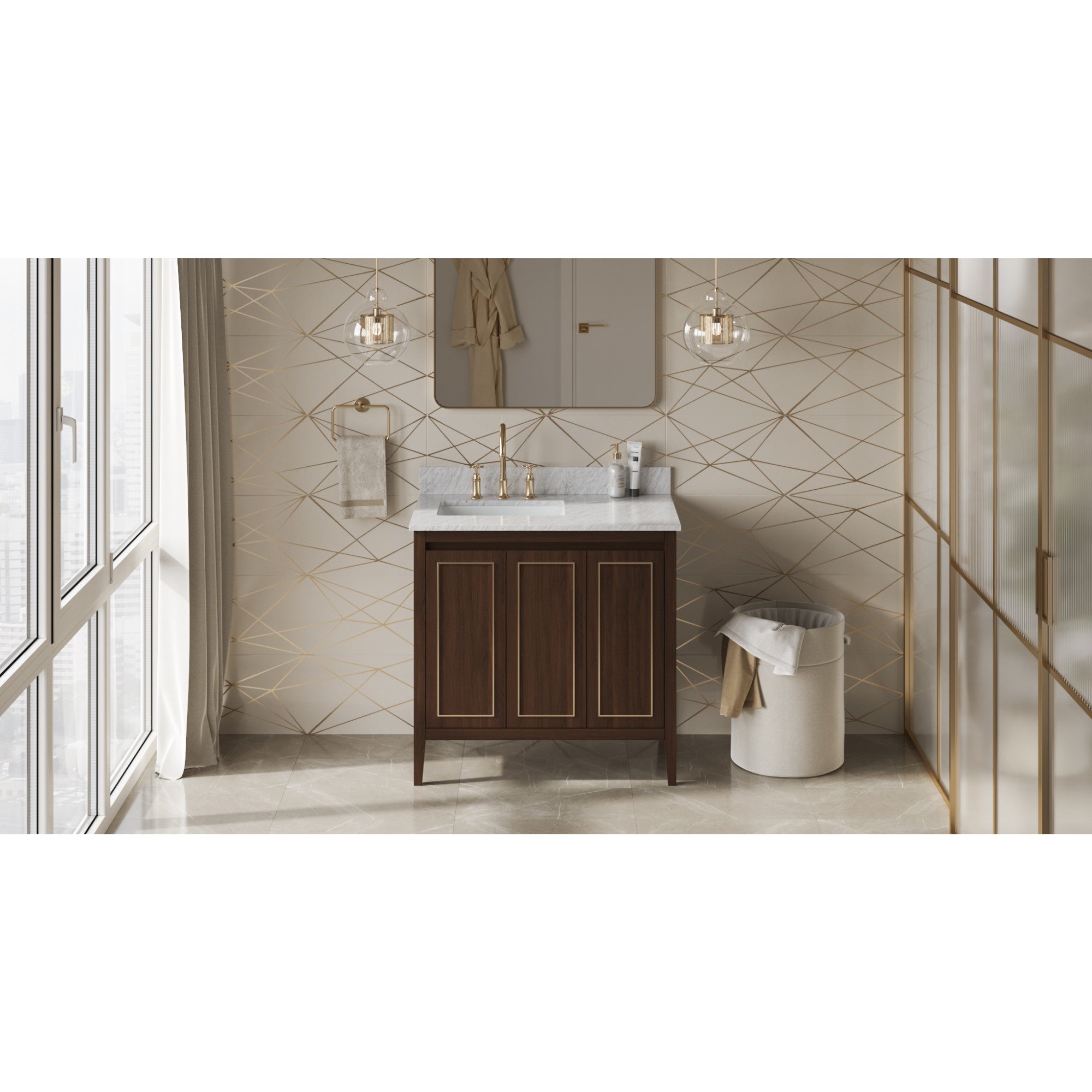 36" Percival Vanity – Dark Walnut
