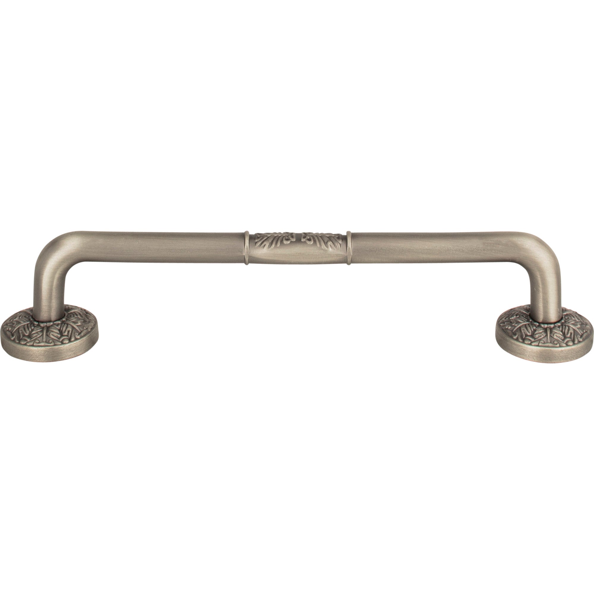 Hammered Medallion Bar Pull - Pewter