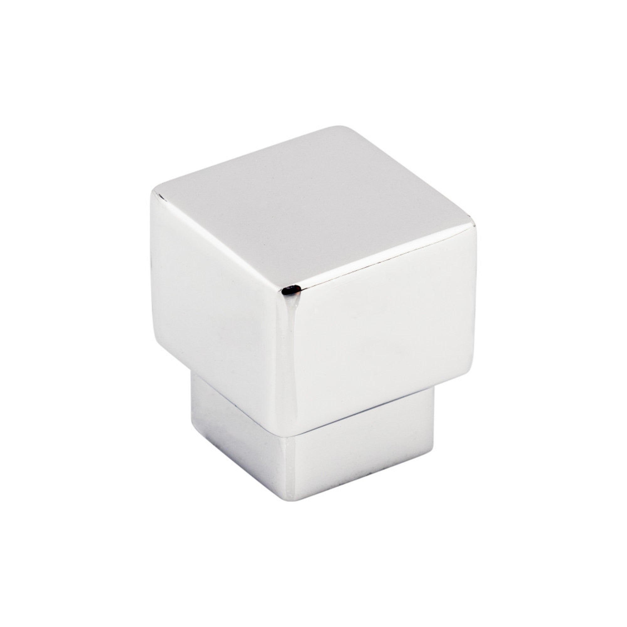 Tapered 1" Length Square Knob - Polished Chrome