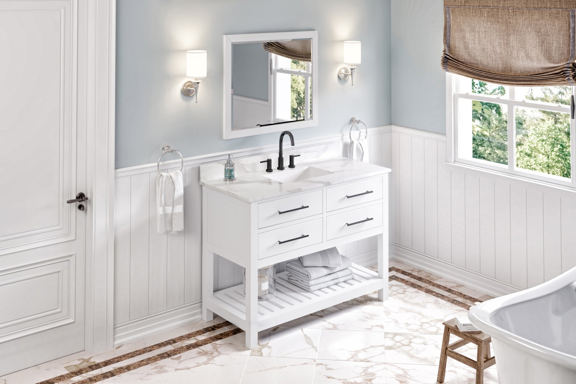 48" Wavecrest Vanity – White
