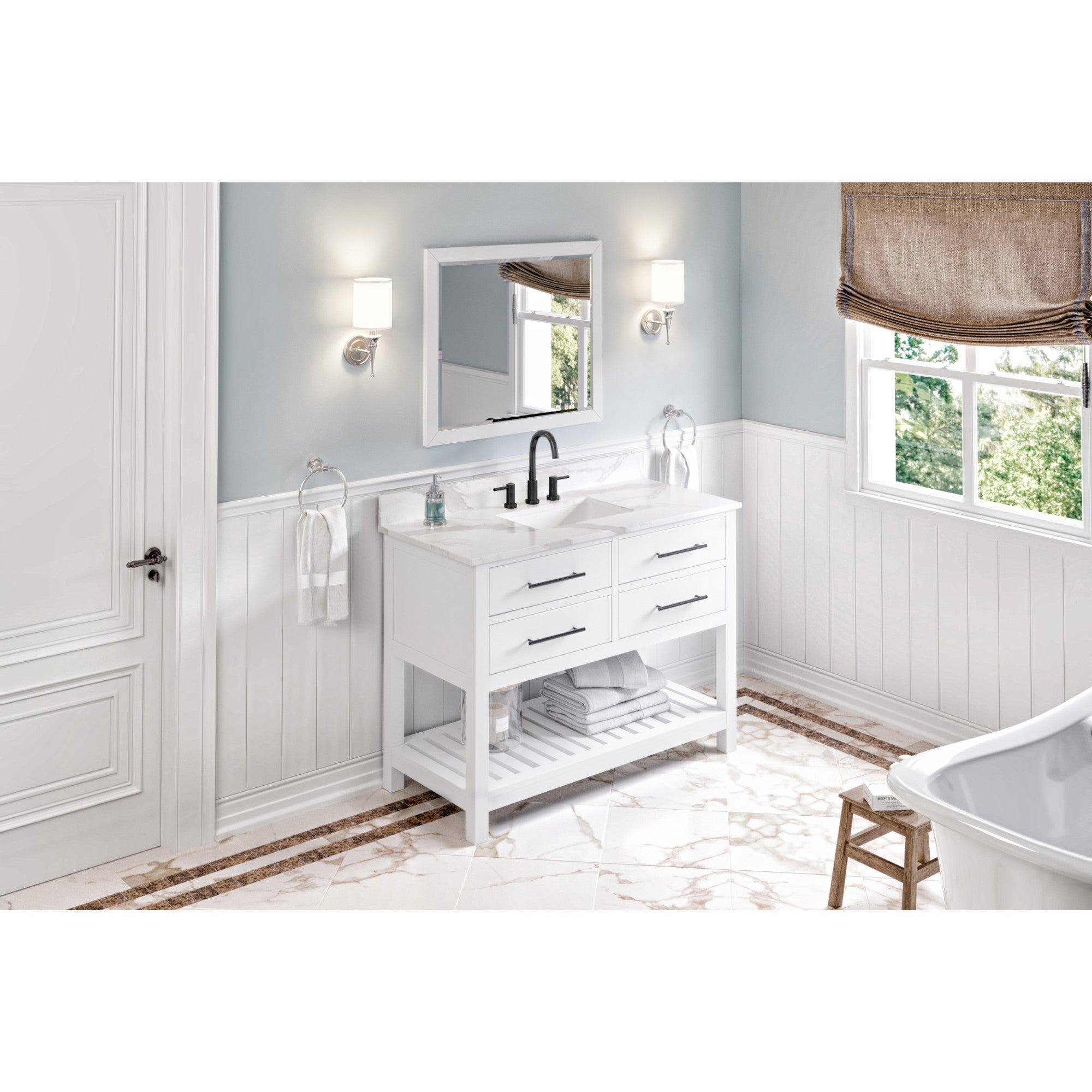 48" Wavecrest Vanity – White