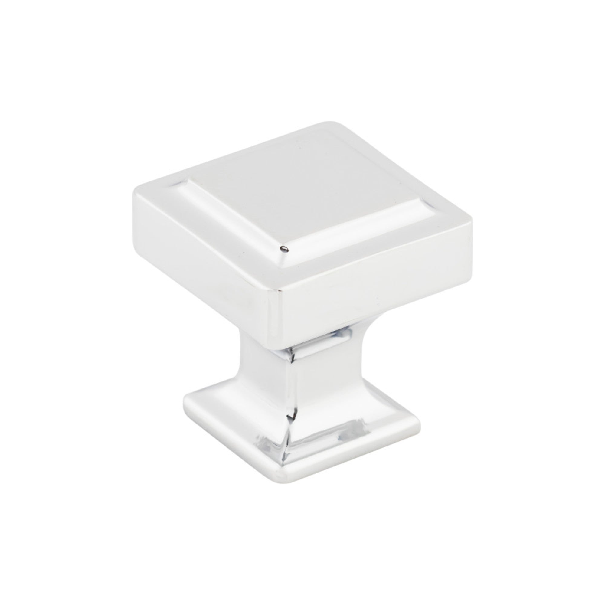 Ascendra 1 1/8" Length Square Knob - Polished Chrome