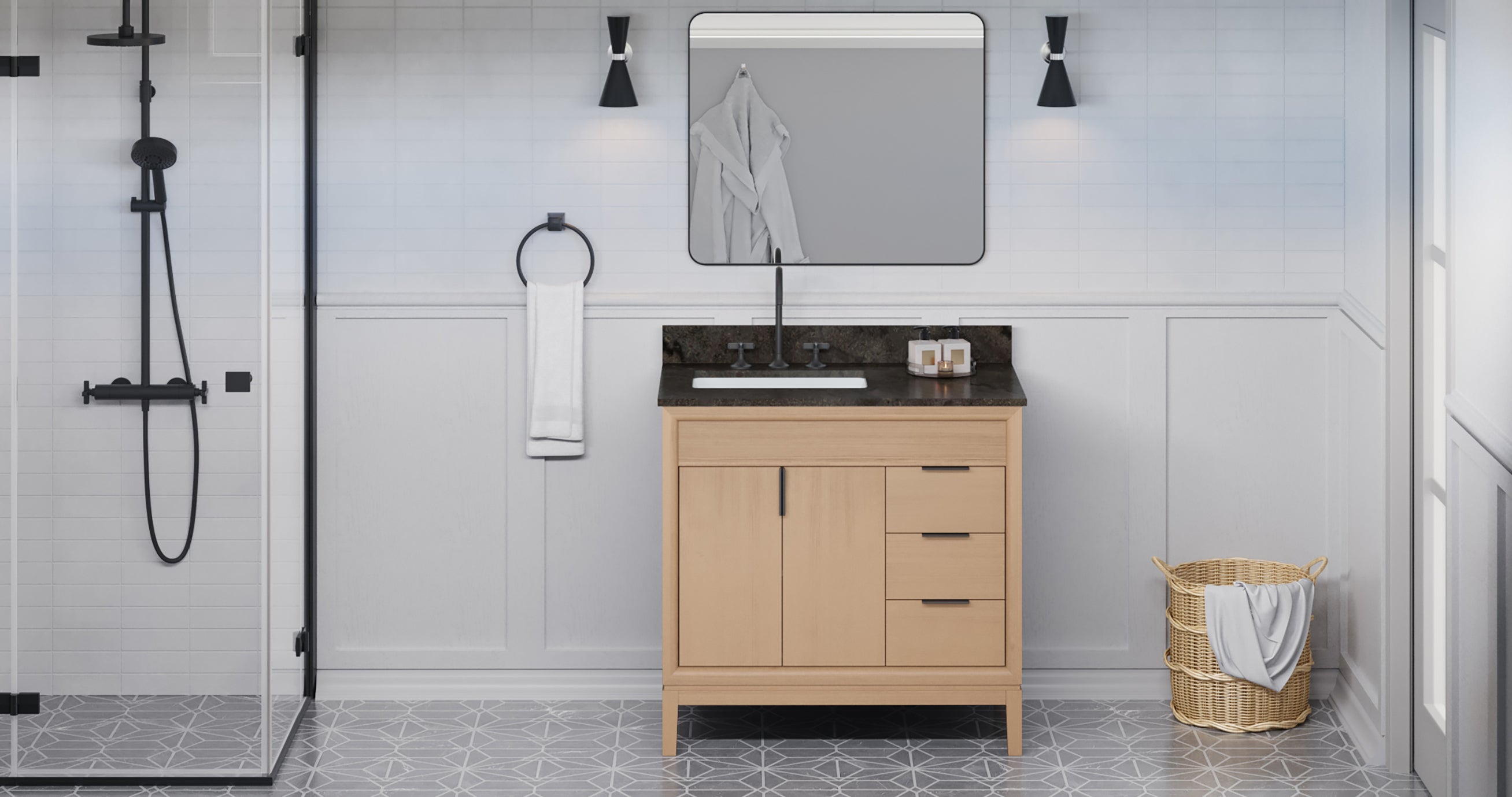 36" Theodora Vanity – Natural Oak