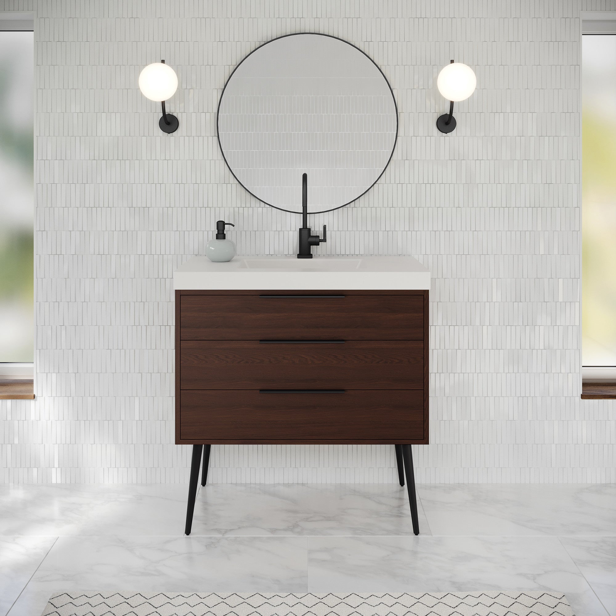 36" Gardner Vanity – Dark Walnut