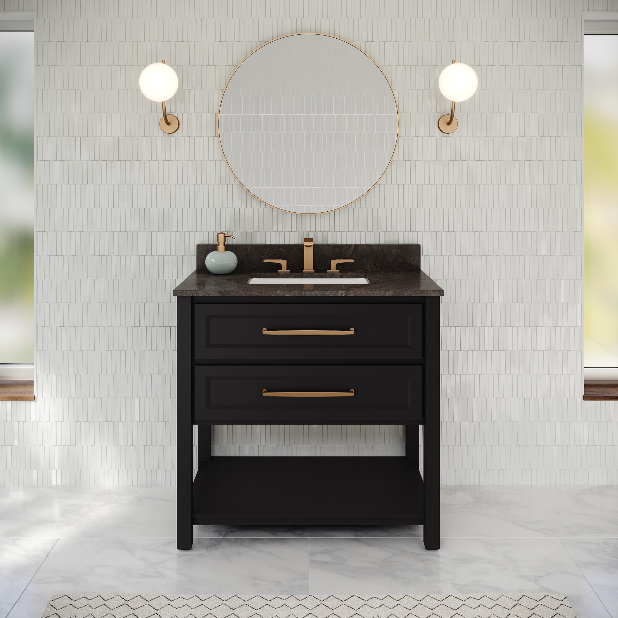 36" Kipling Vanity – Blue Steel