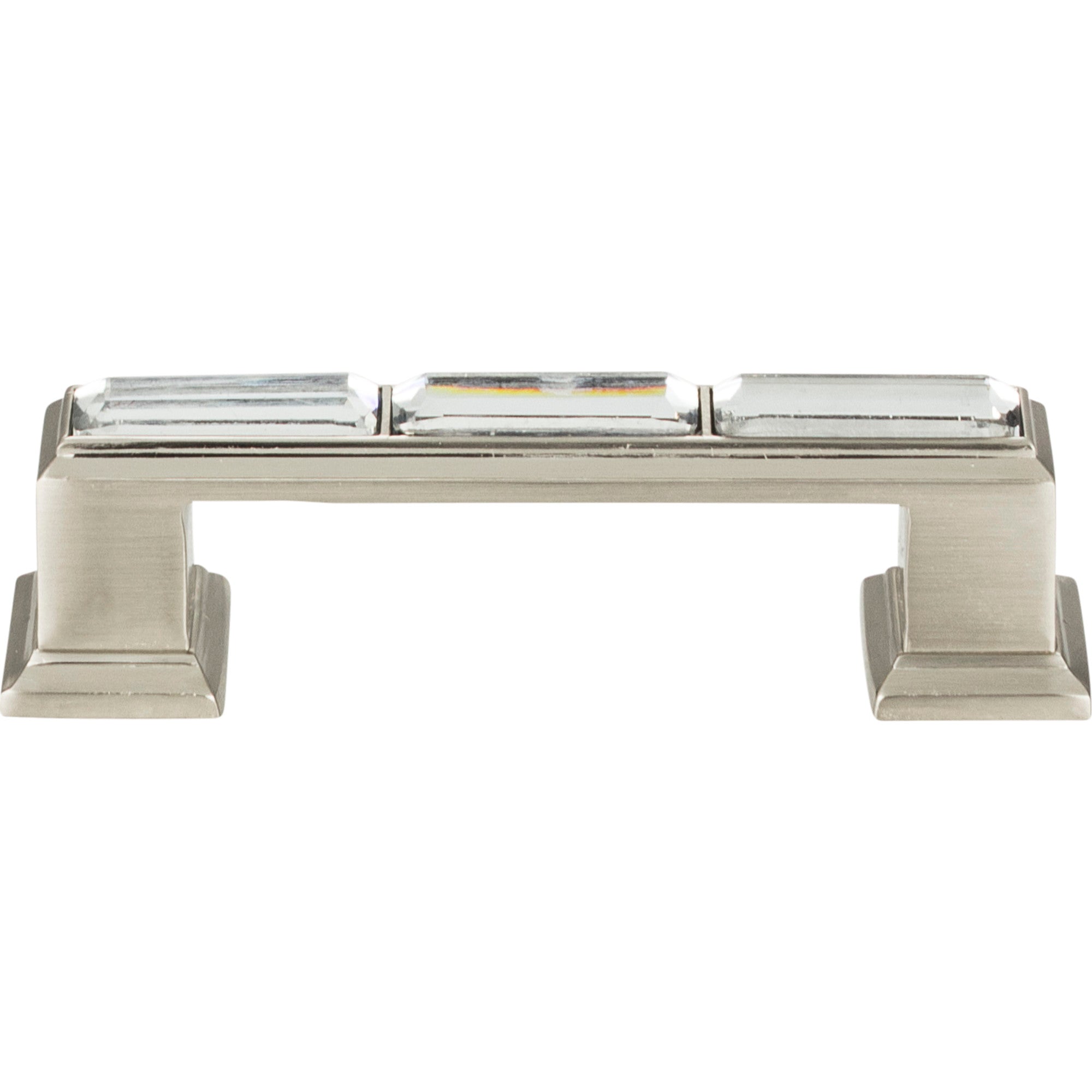 Legacy Crystal Bar Pull - Brushed Nickel
