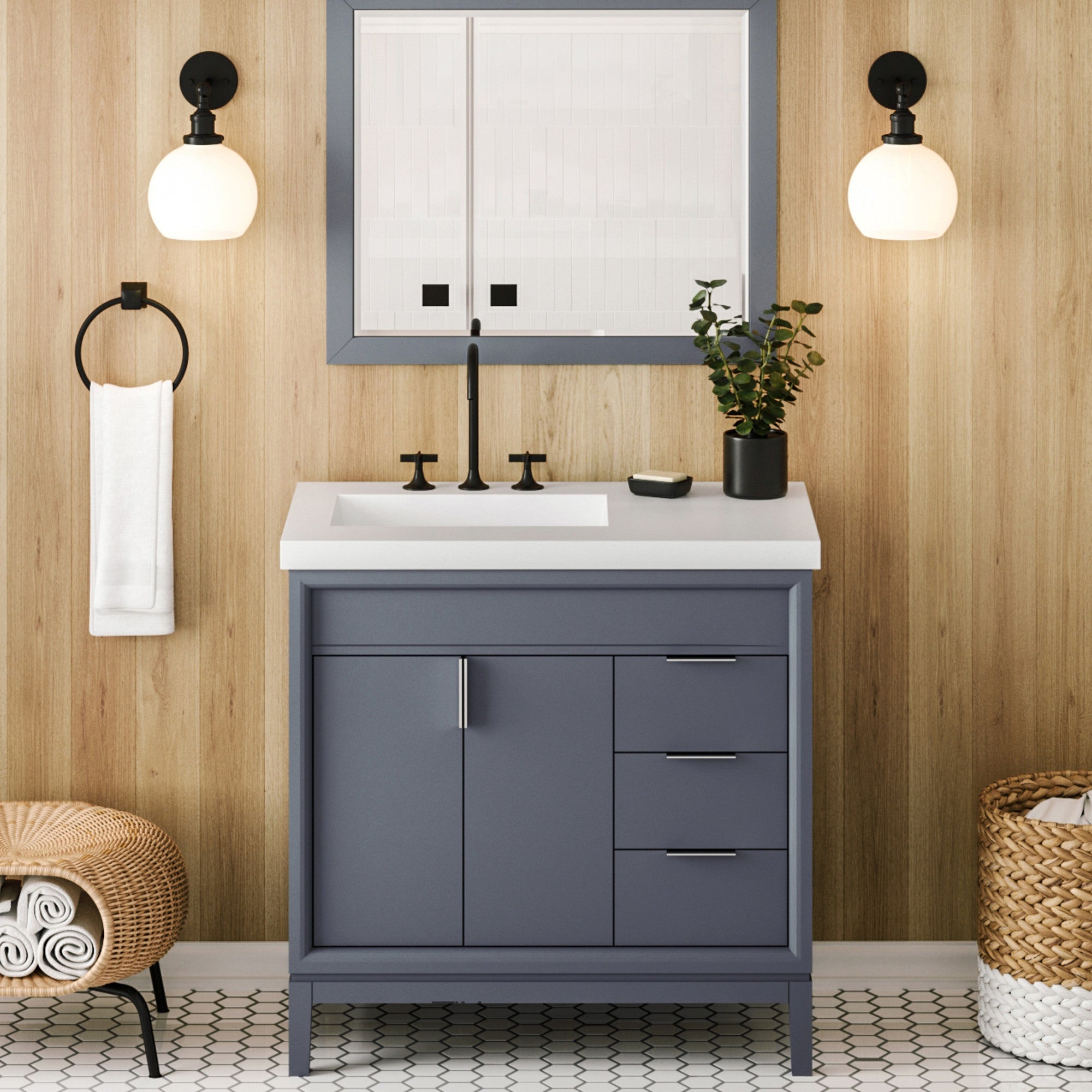 36" Theodora Vanity – Blue Steel