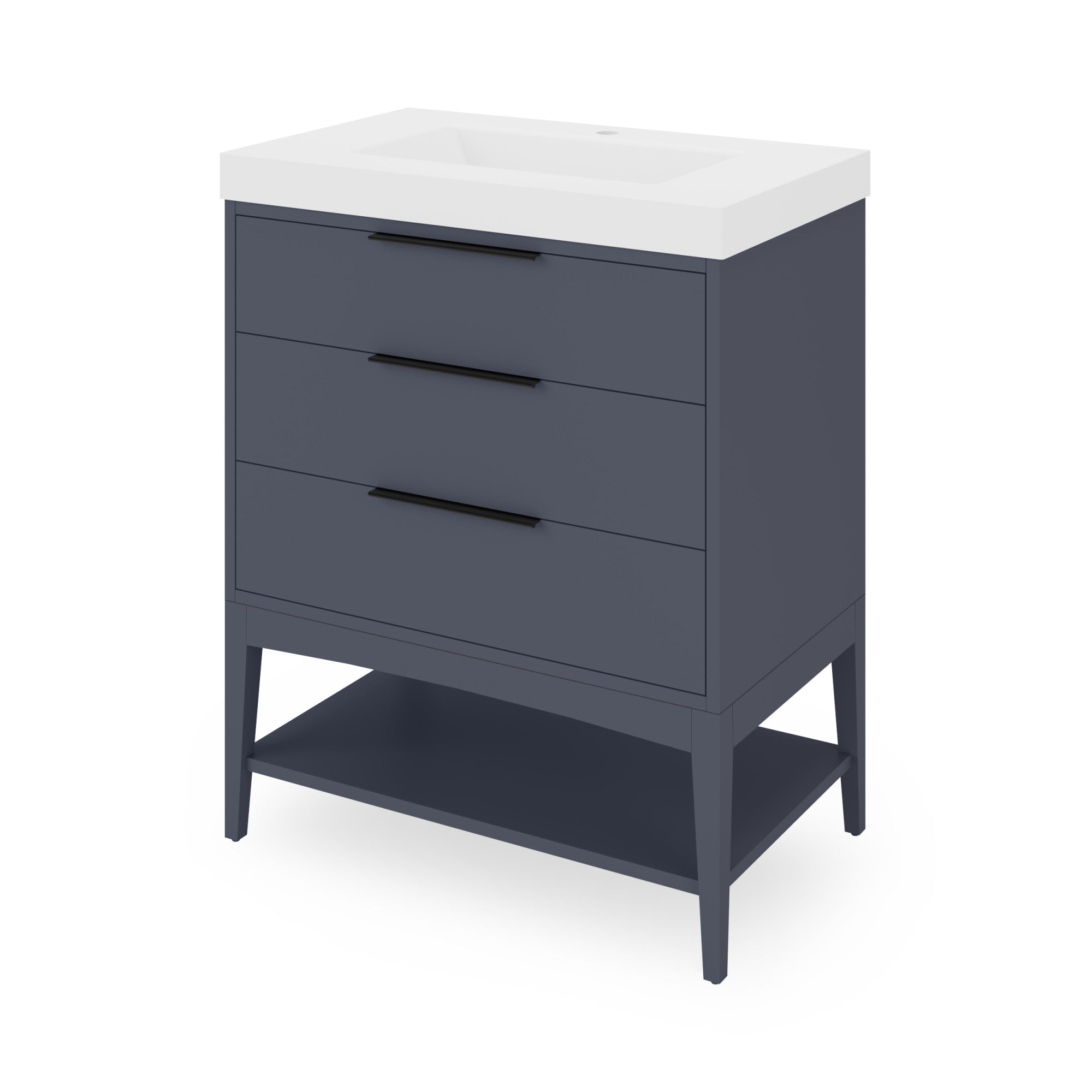 30" Gardner Vanity – Blue Steel