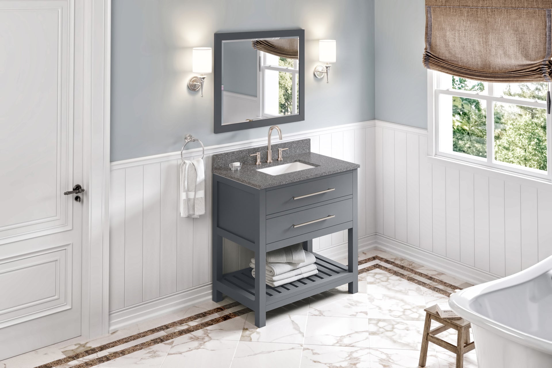 36" Wavecrest Vanity – Grey