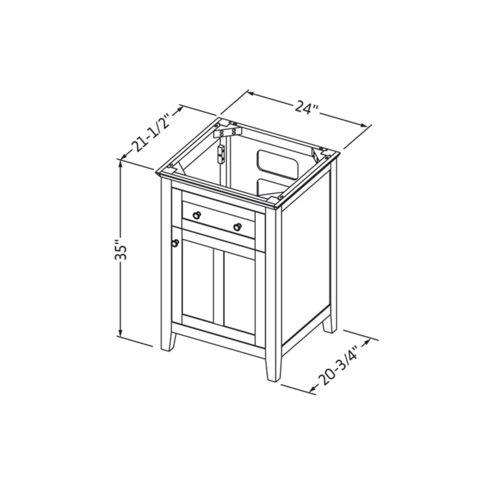 24" Chatham Vanity – Chocolate