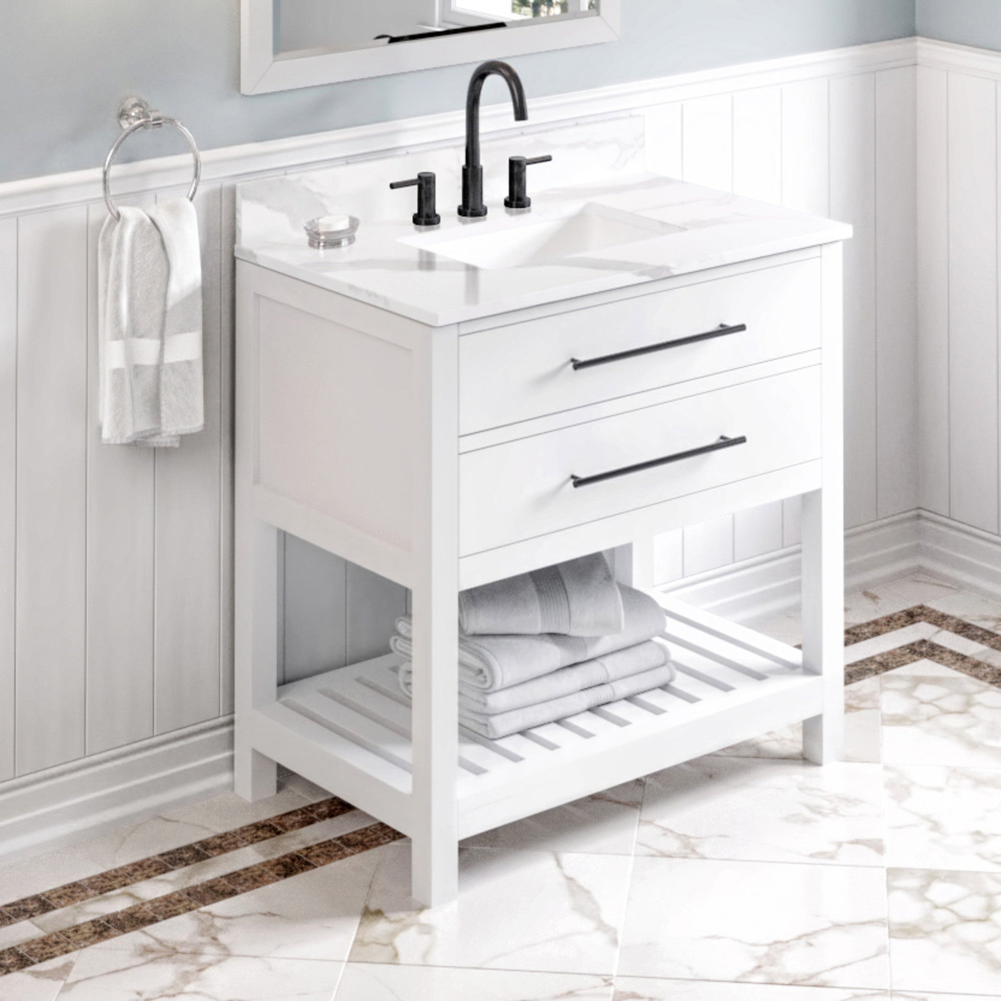 36" Wavecrest Vanity – White