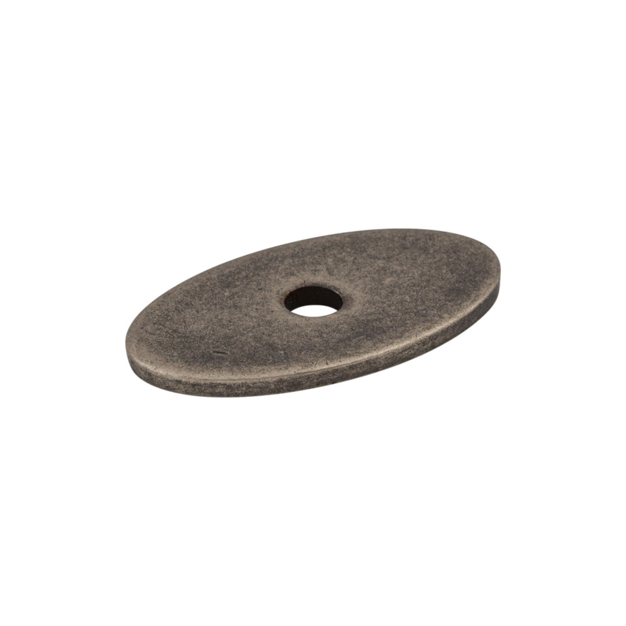 Oval Knob Backplate - Pewter Antique
