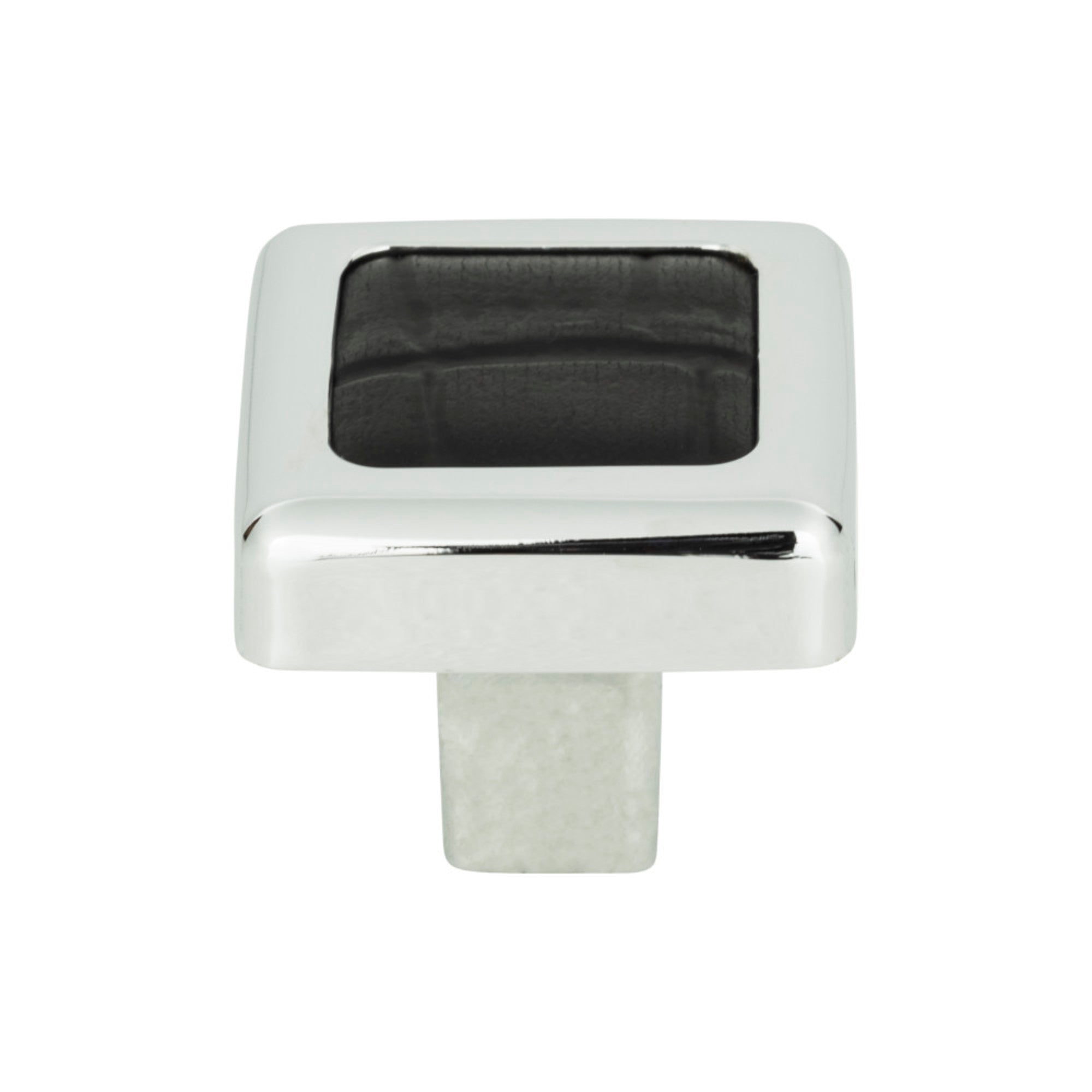 Paradigm Square Knob - CH & Black Croc Leather