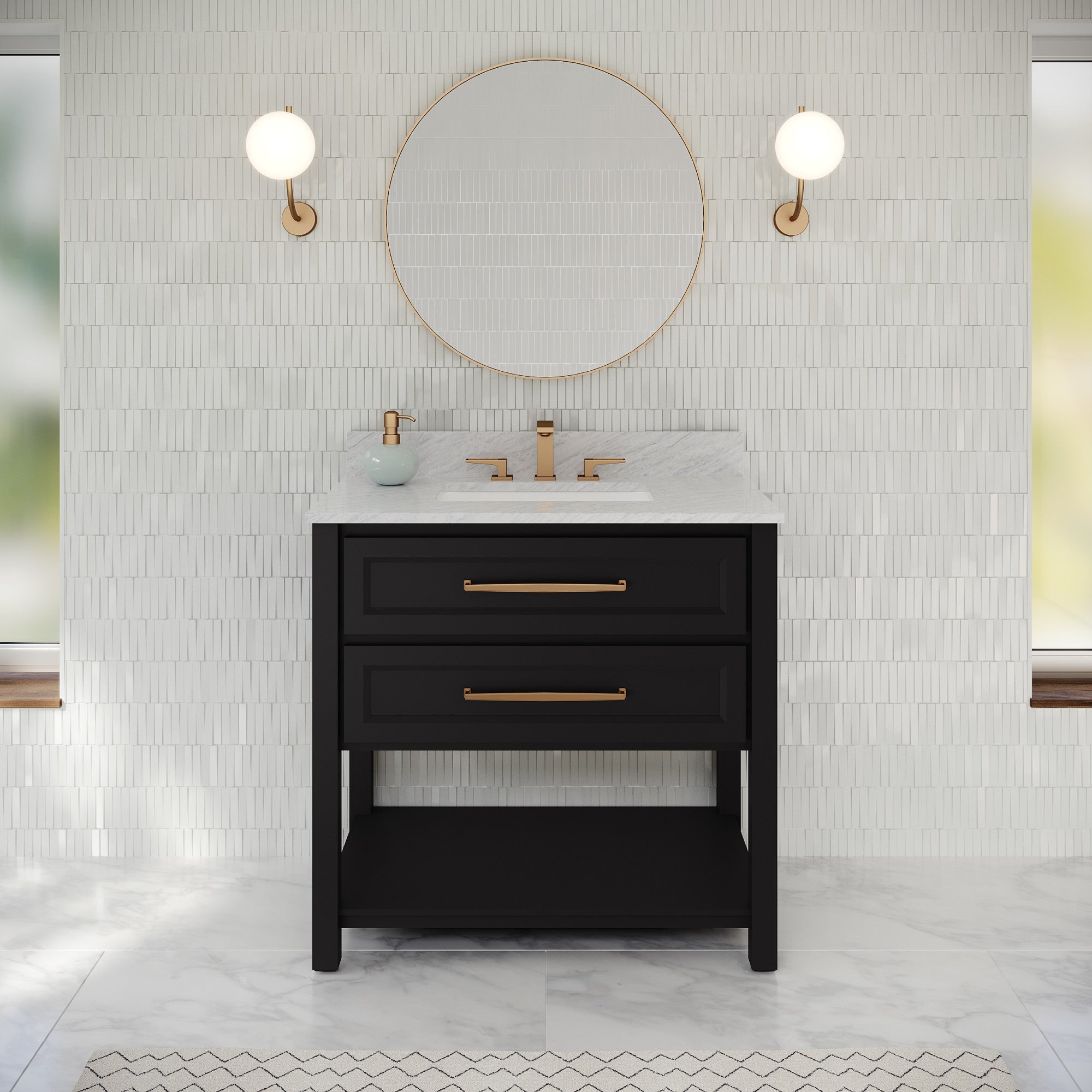 36" Kipling Vanity – Blue Steel