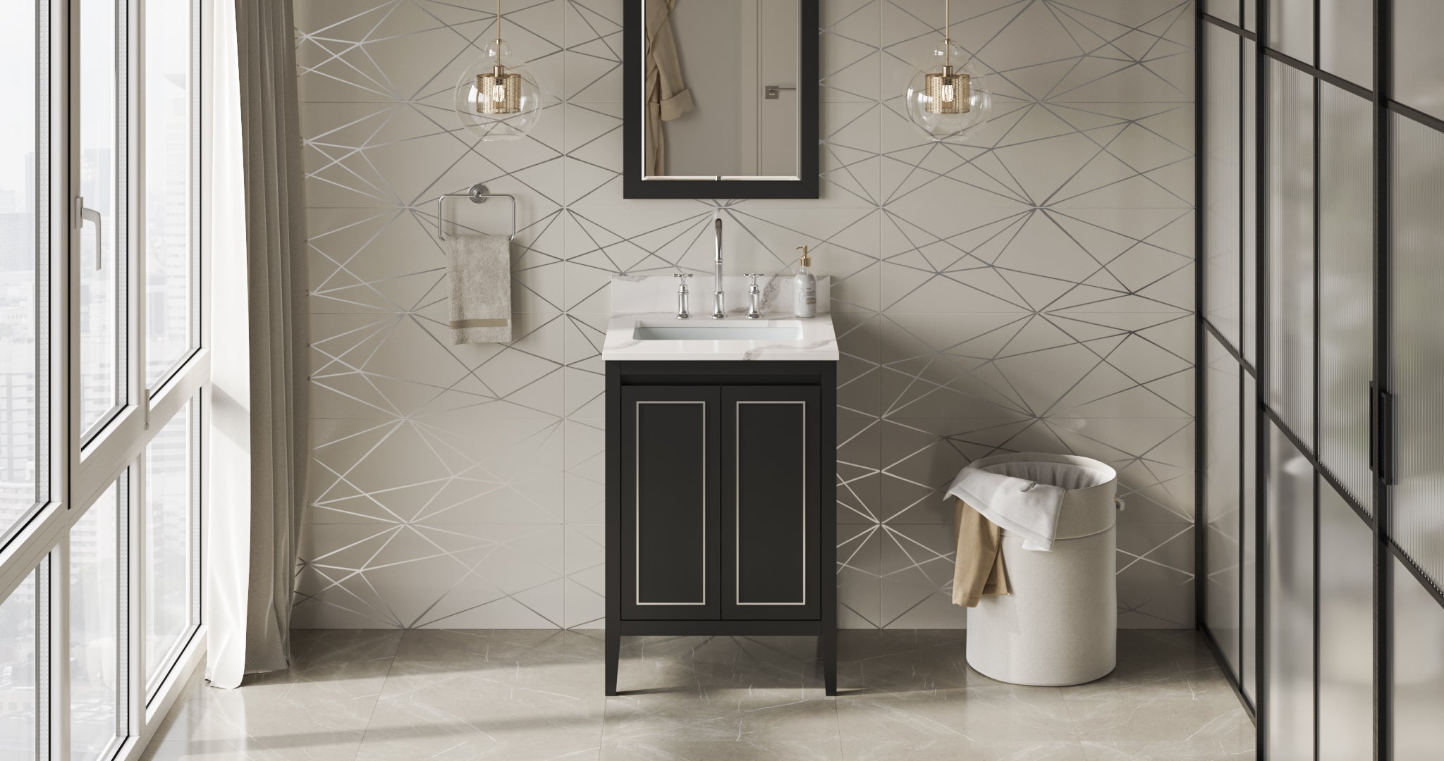 24" Percival Vanity – Black