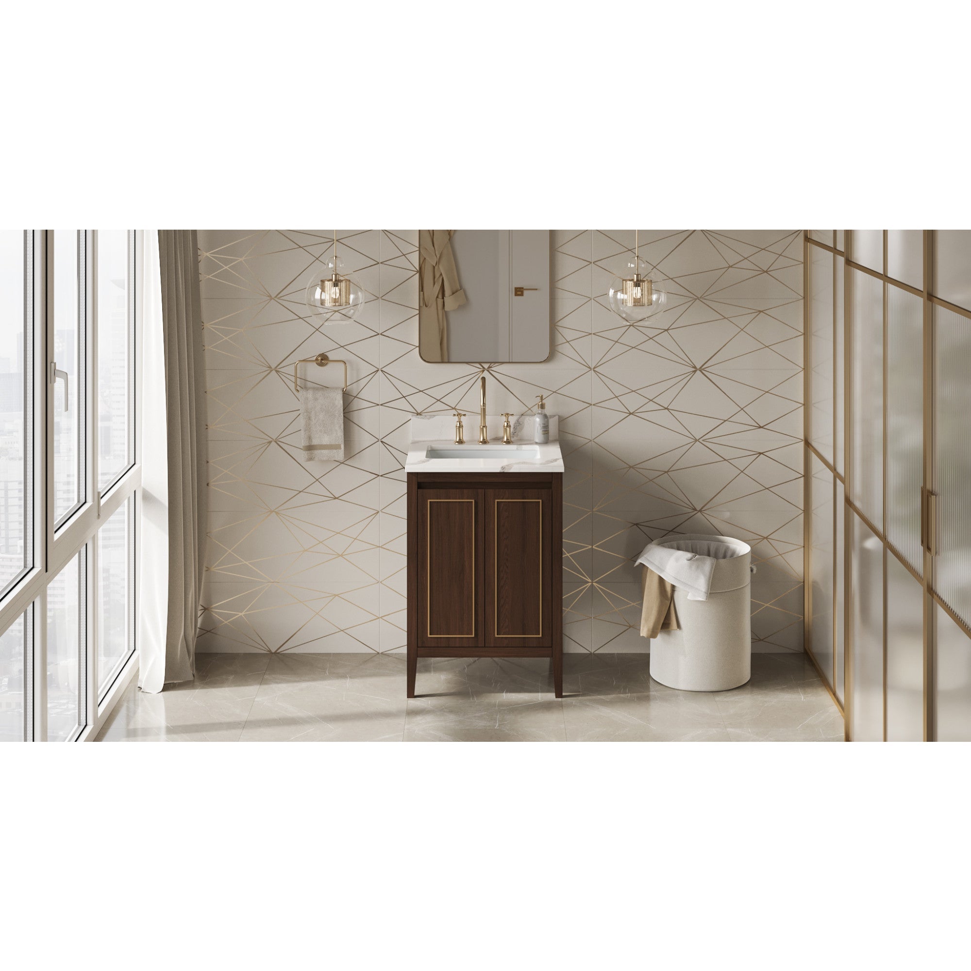 24" Percival Vanity – Dark Walnut