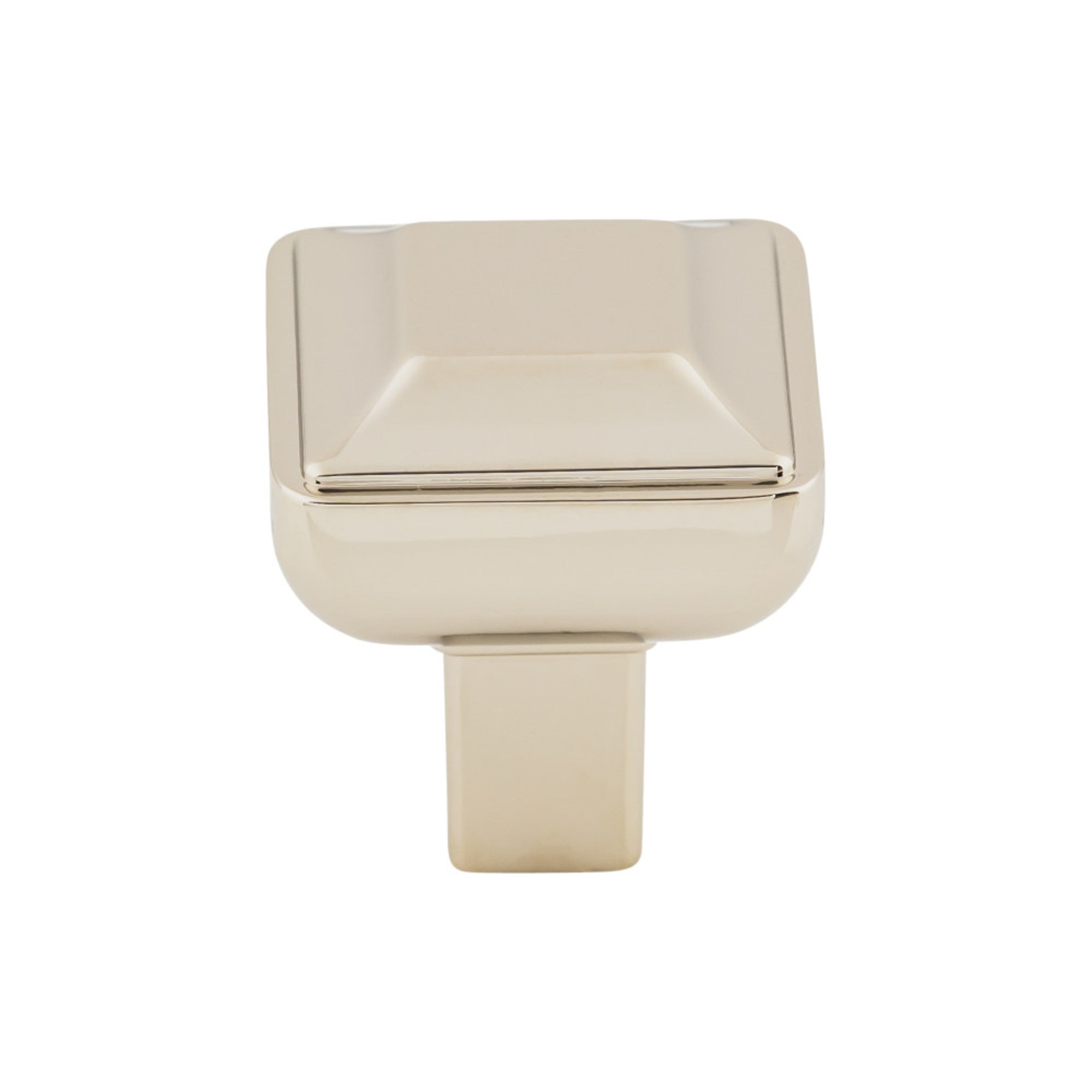 Podium 1" Length Square Knob - Polished Nickel