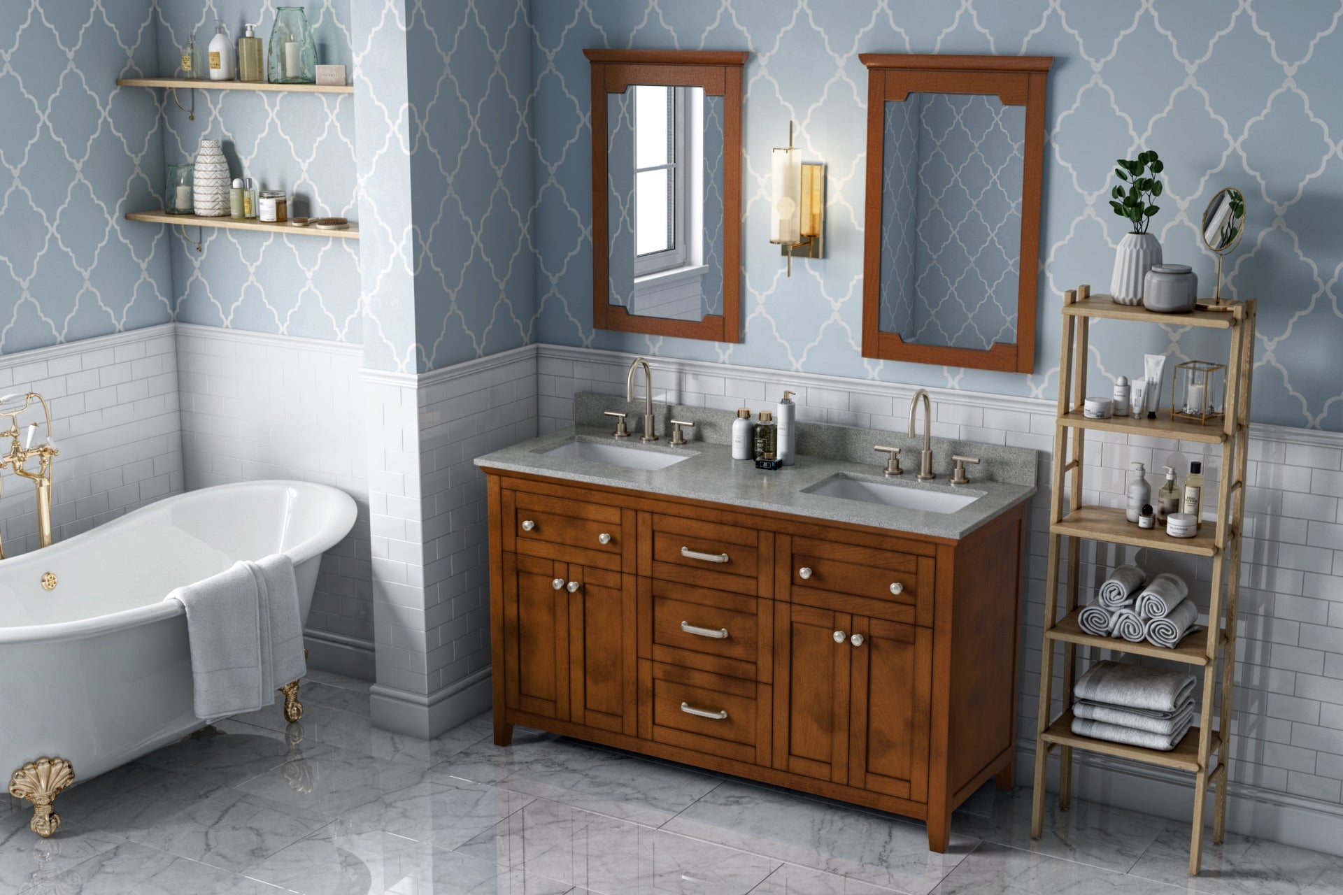 60" Chatham Vanity – Double Bowl – Chocolate