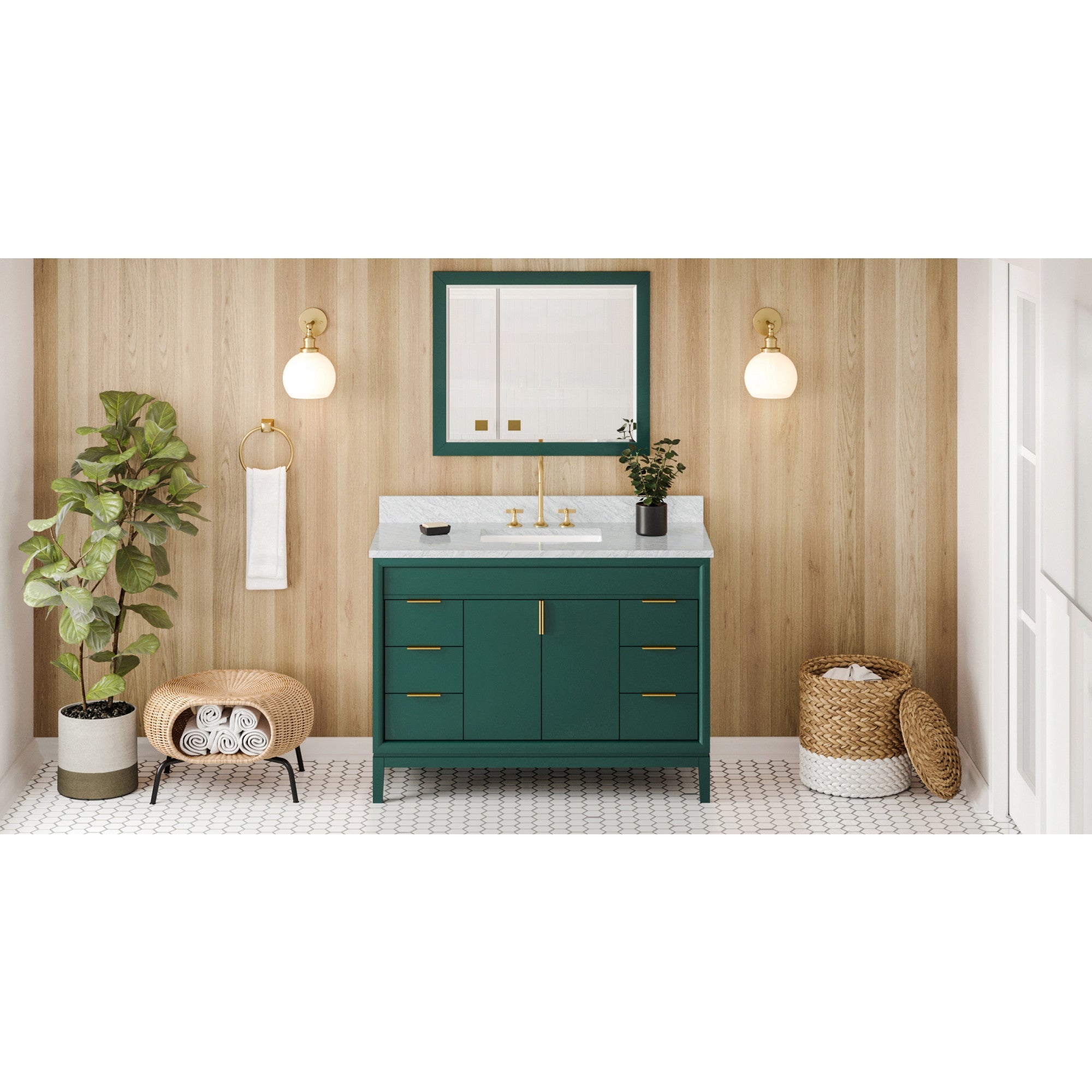 48" Theodora Vanity – Forest Green