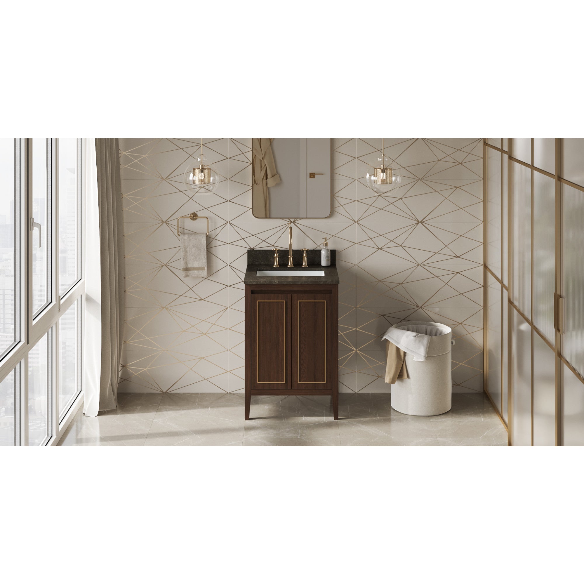 24" Percival Vanity – Dark Walnut