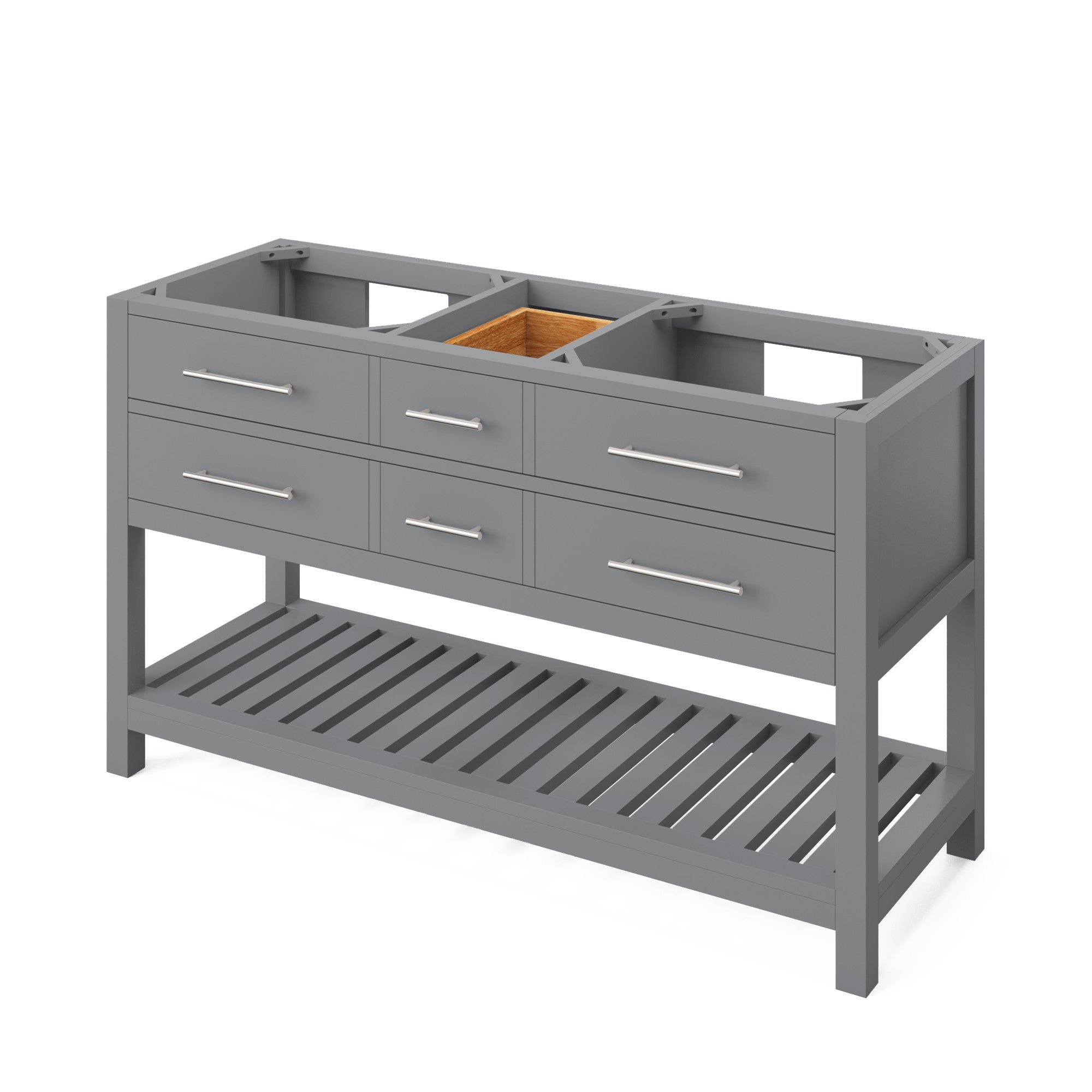 60" Wavecrest Vanity – Double Bowl – Grey