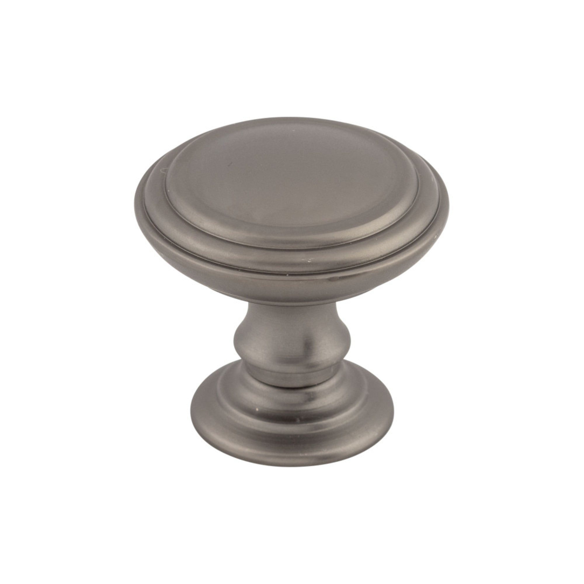 Reeded Round Knob - Ash Gray