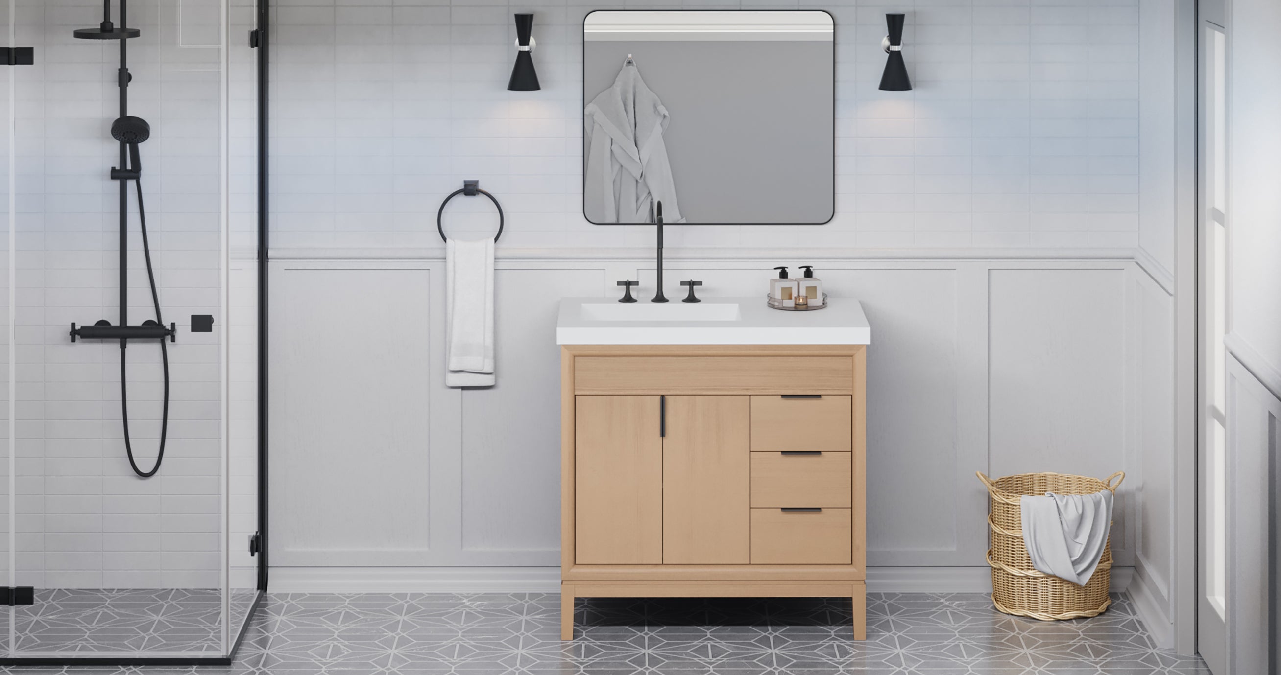 36" Theodora Vanity – Natural Oak