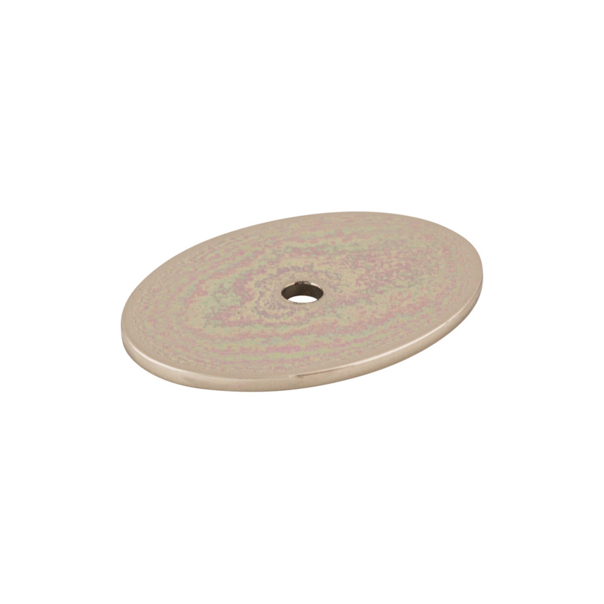 Oval Knob Backplate - Polished Nickel