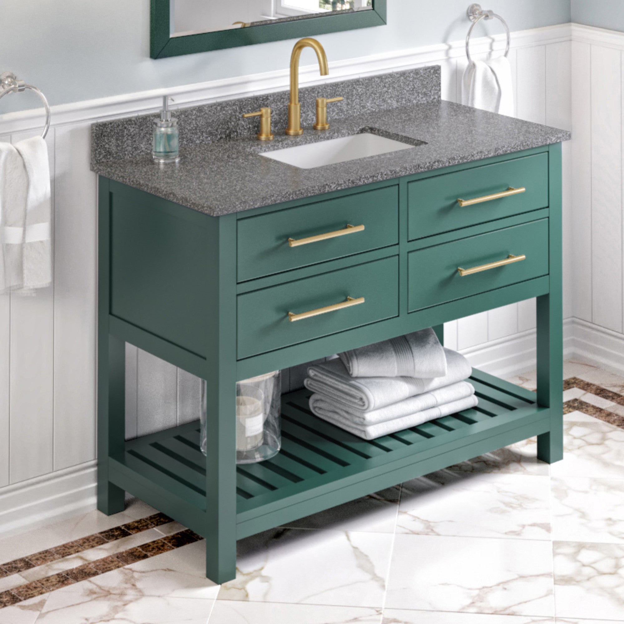 48" Wavecrest Vanity – Forest Green
