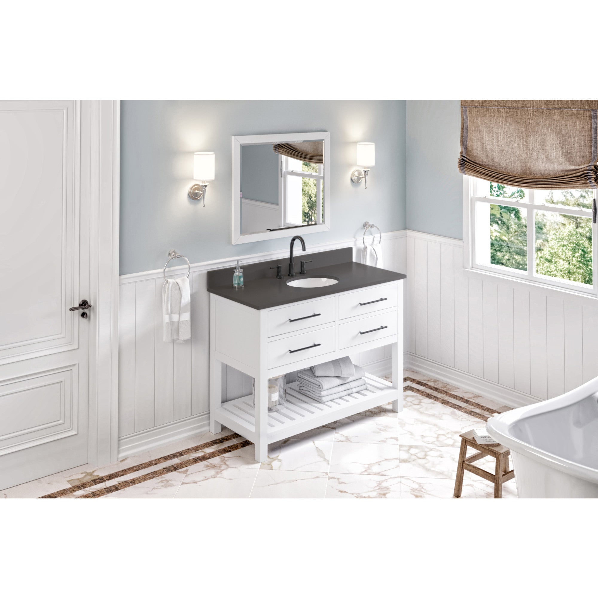 48" Wavecrest Vanity – White