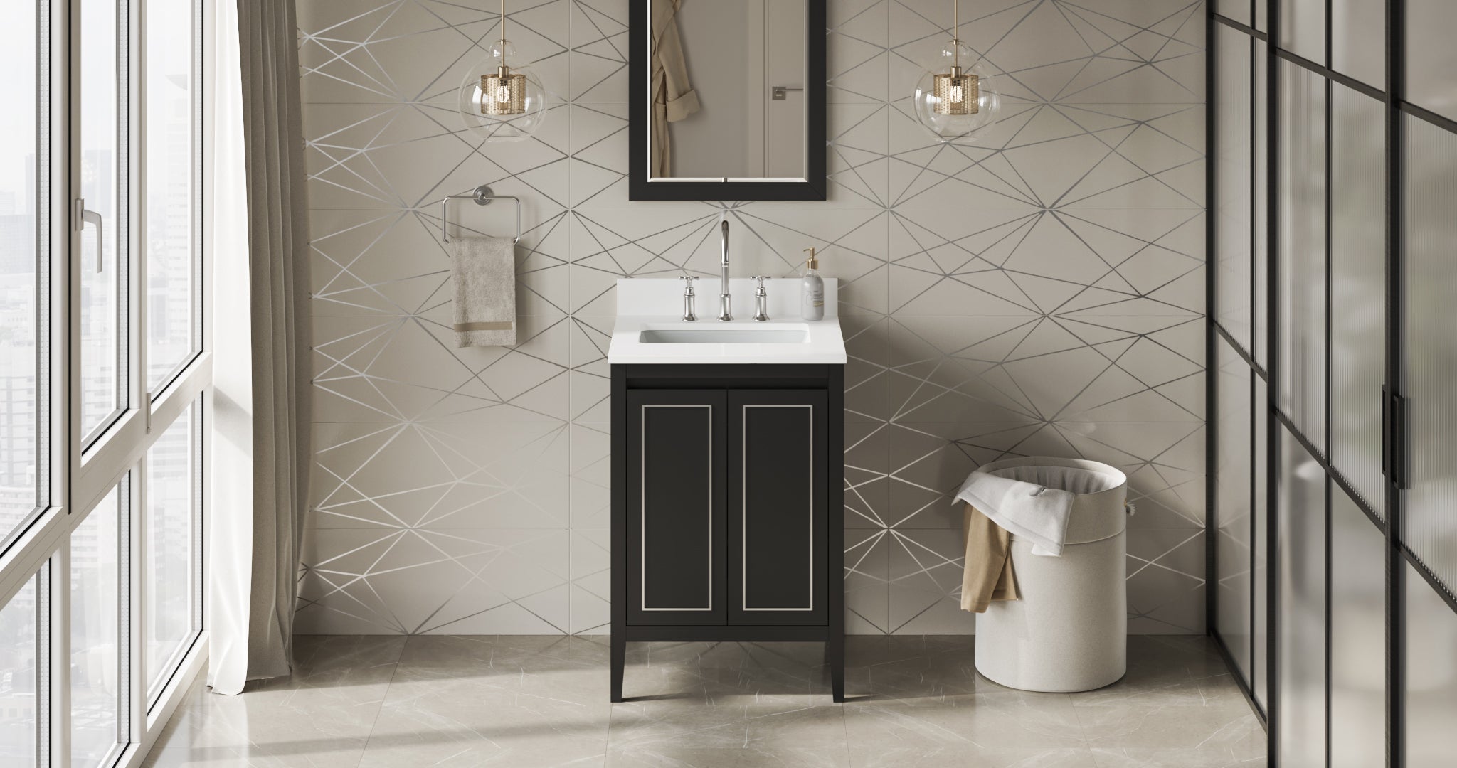 24" Percival Vanity – Black