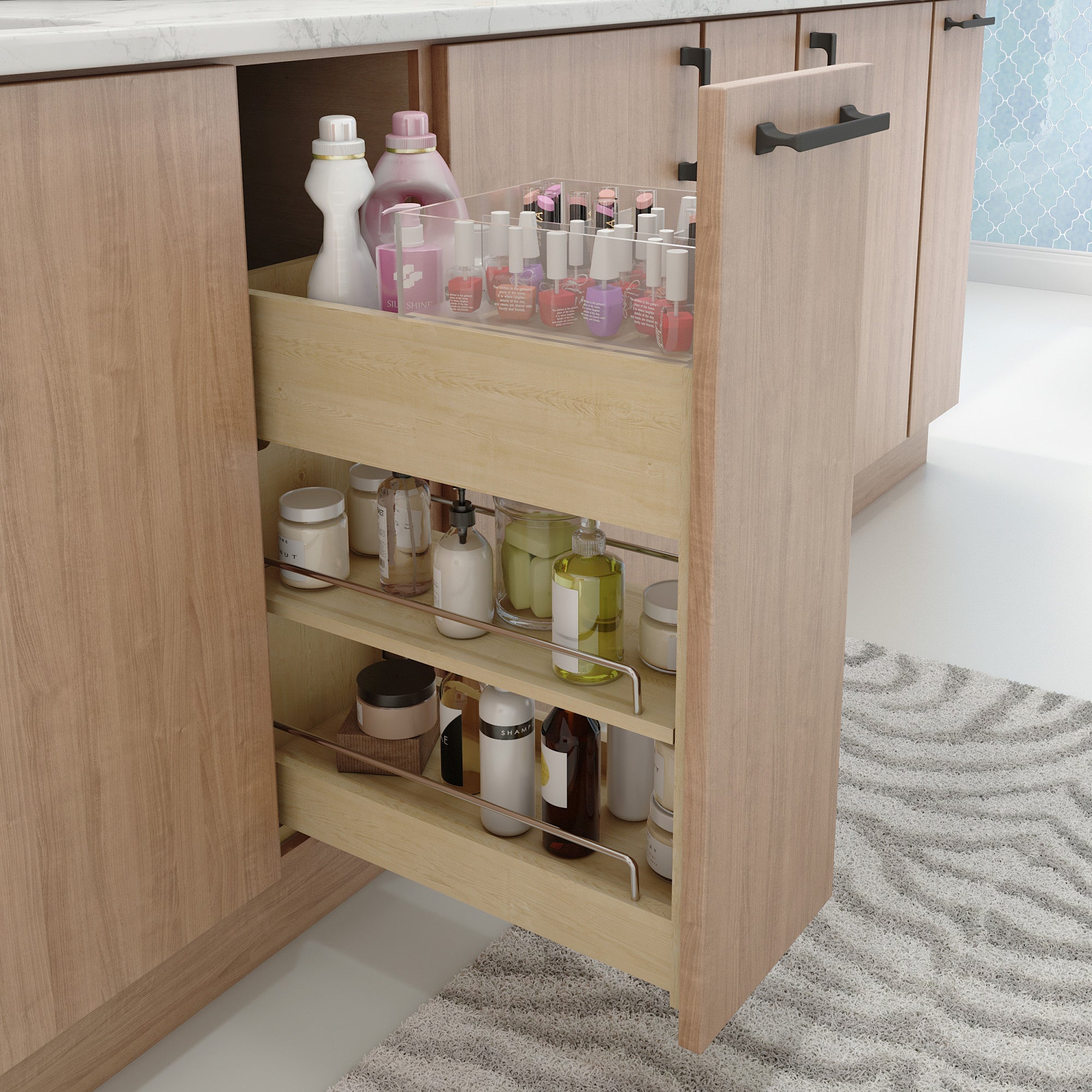 Acrylic Tray for Vanity Pullout