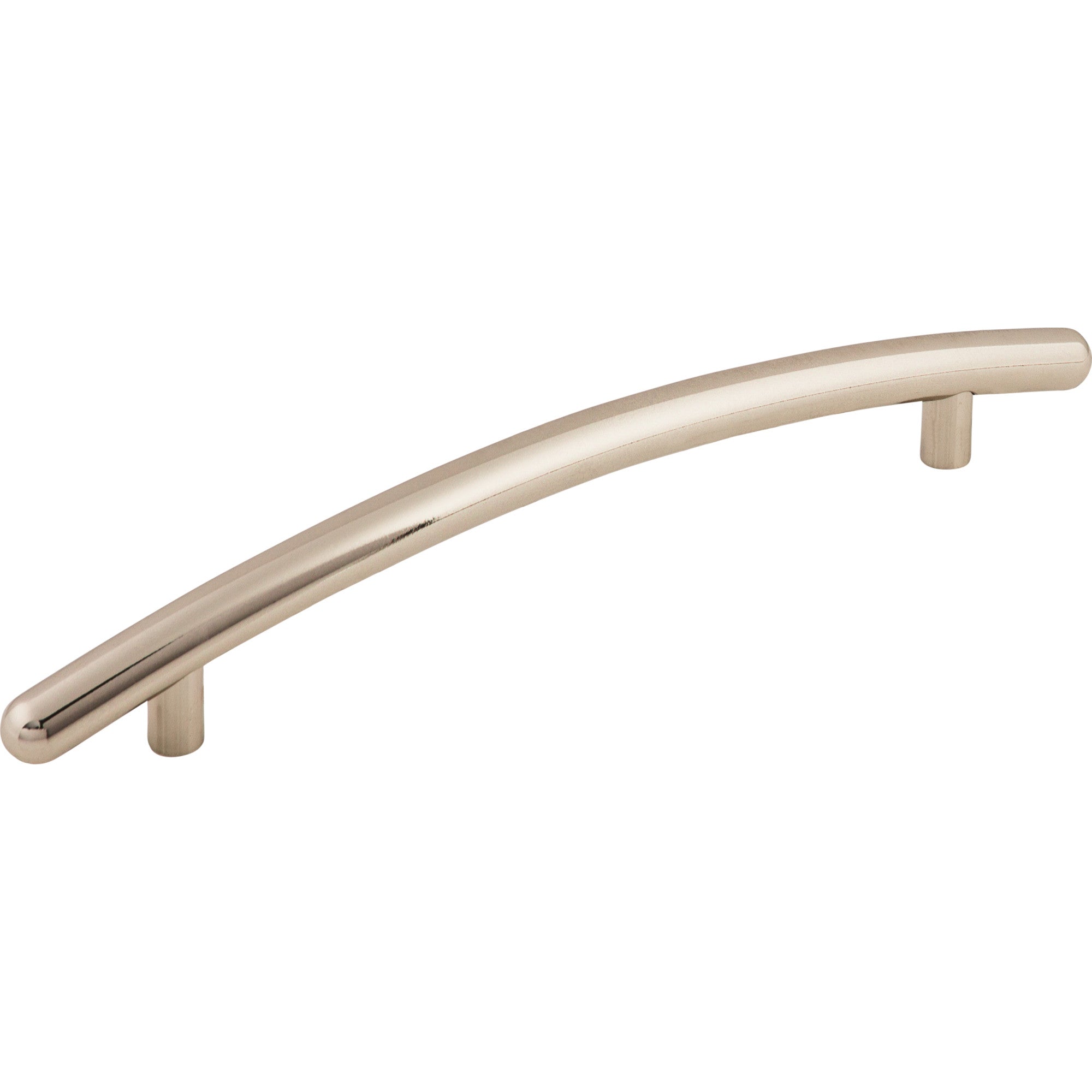 Curved 6 5/16" Center to Center Bar Pull - Polished Nickel