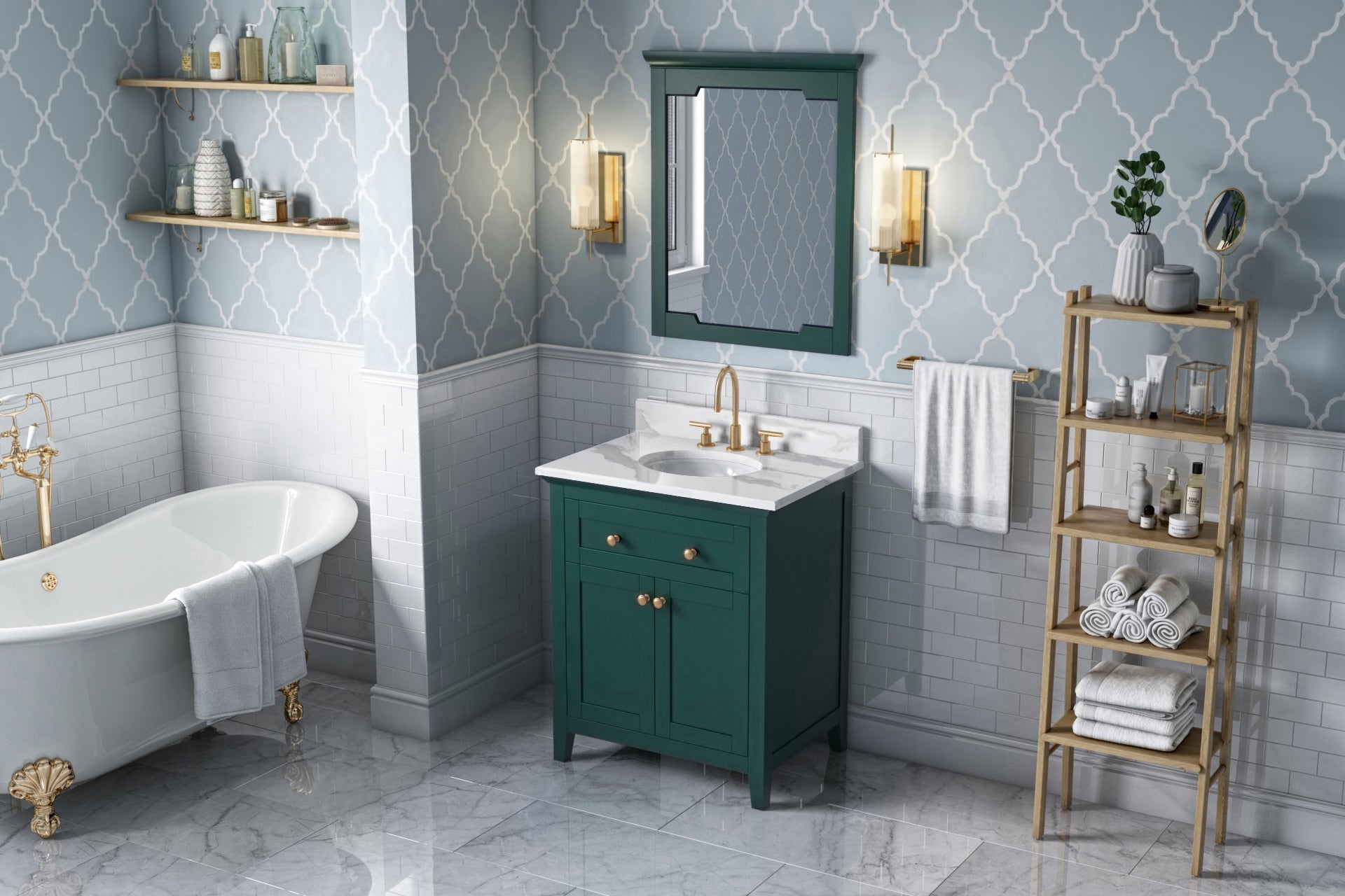 30" Chatham Vanity – Forest Green