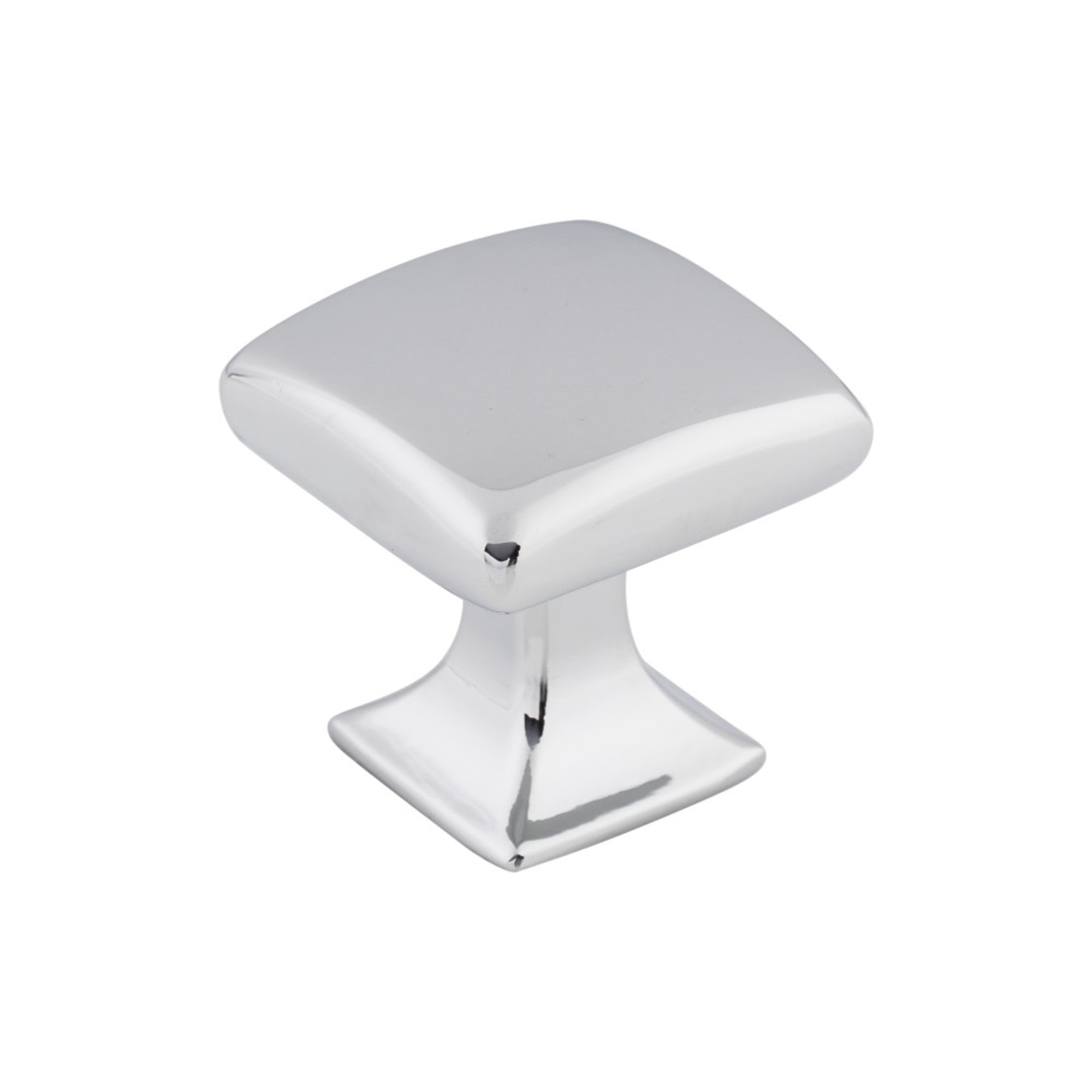 Contour 1 1/8" Length Square Knob - Polished Chrome