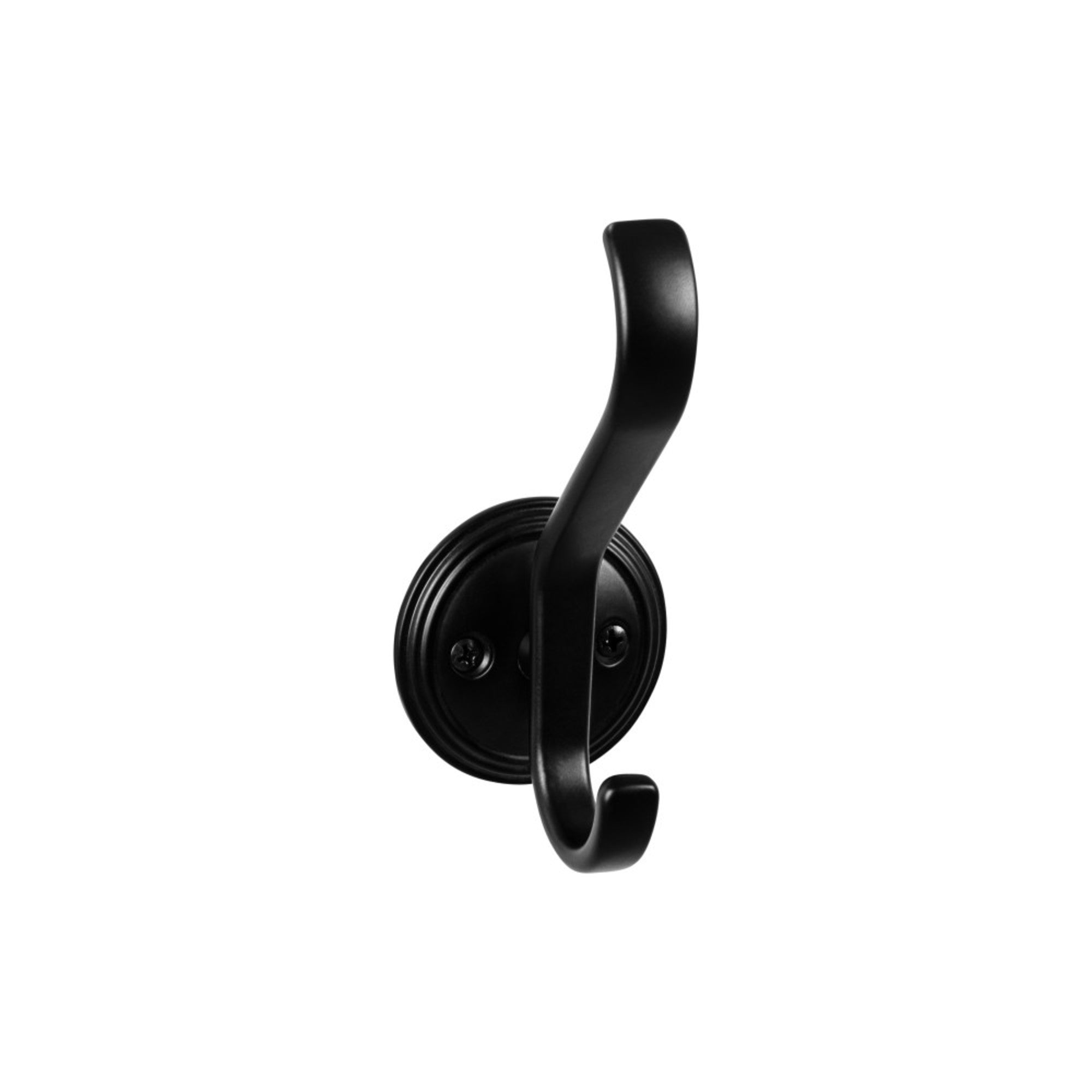 Reeded 4 11/16" Wall Hooks - Flat Black