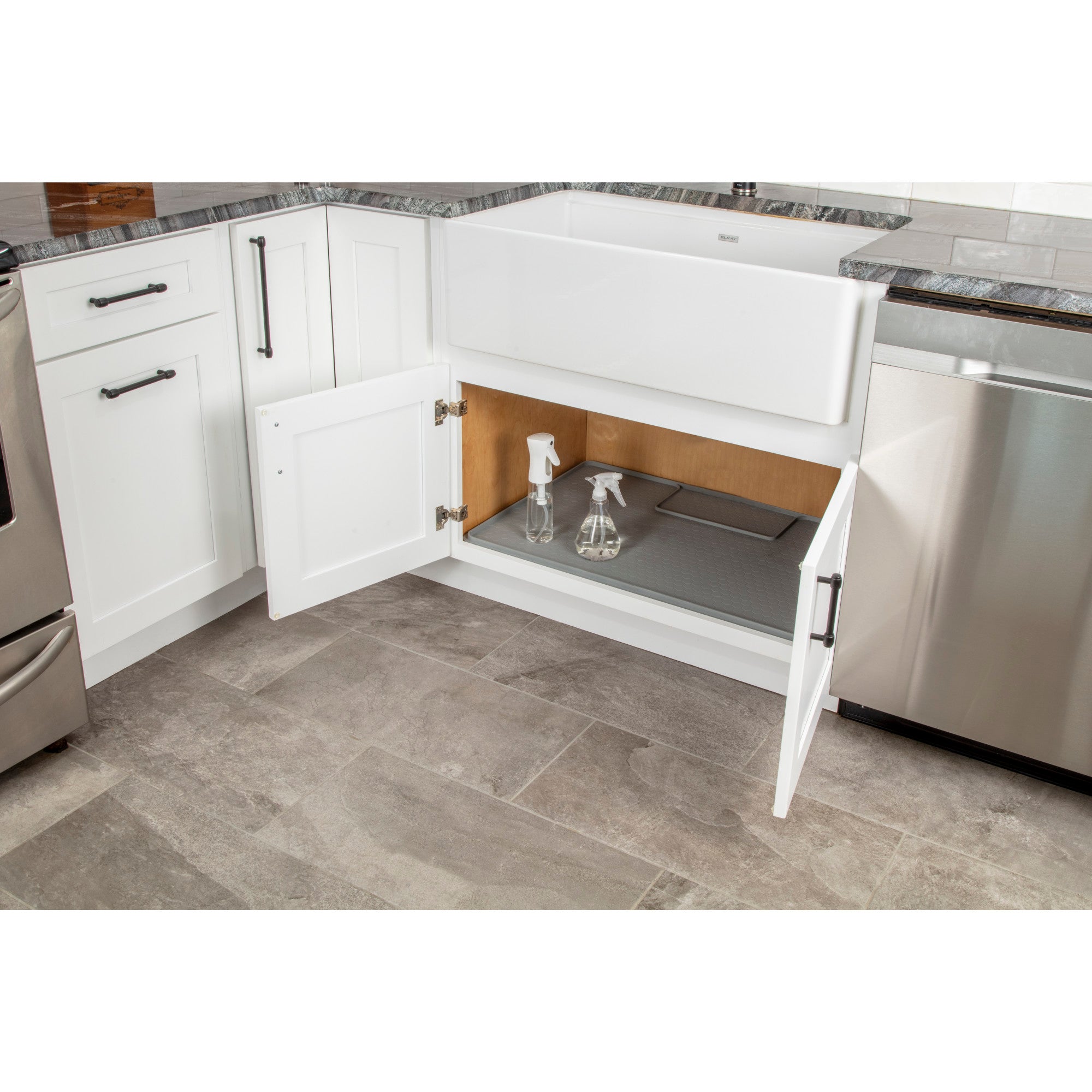 Under Sink Silicone Mat for 36" Sink Base Cabinets