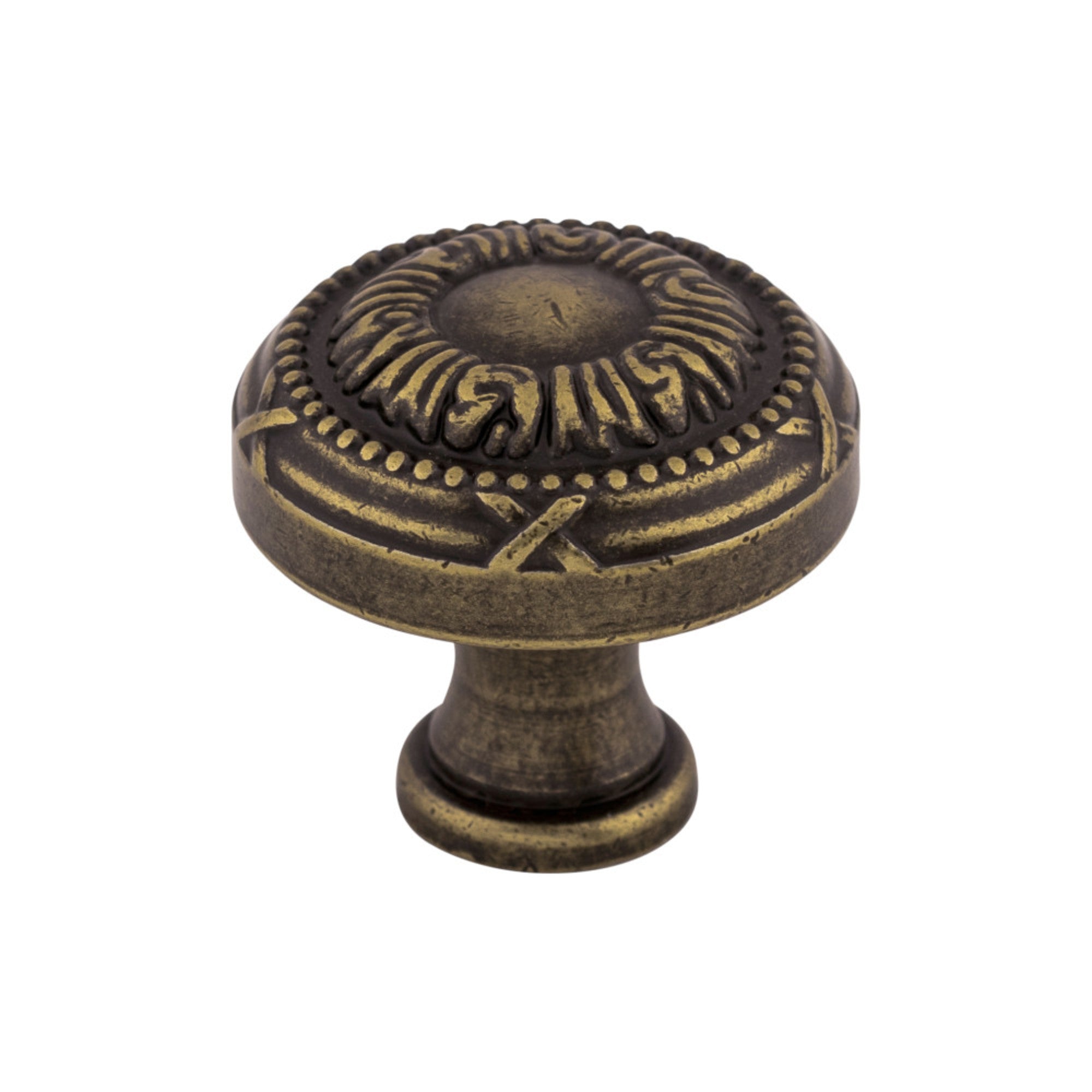 Ribbon 1 1/4" Diameter Round Knob - German Bronze