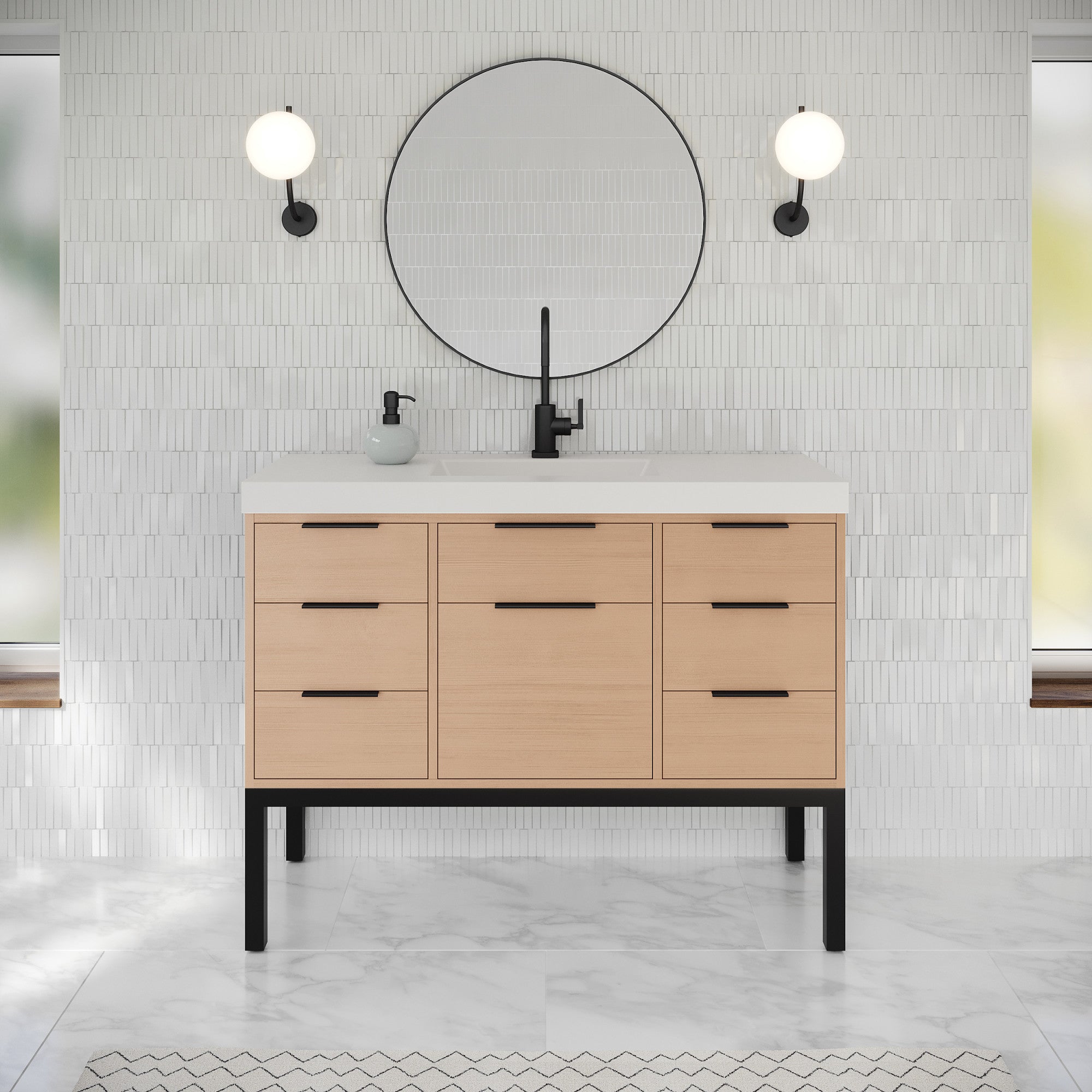 48" Gardner Vanity – Natural Oak