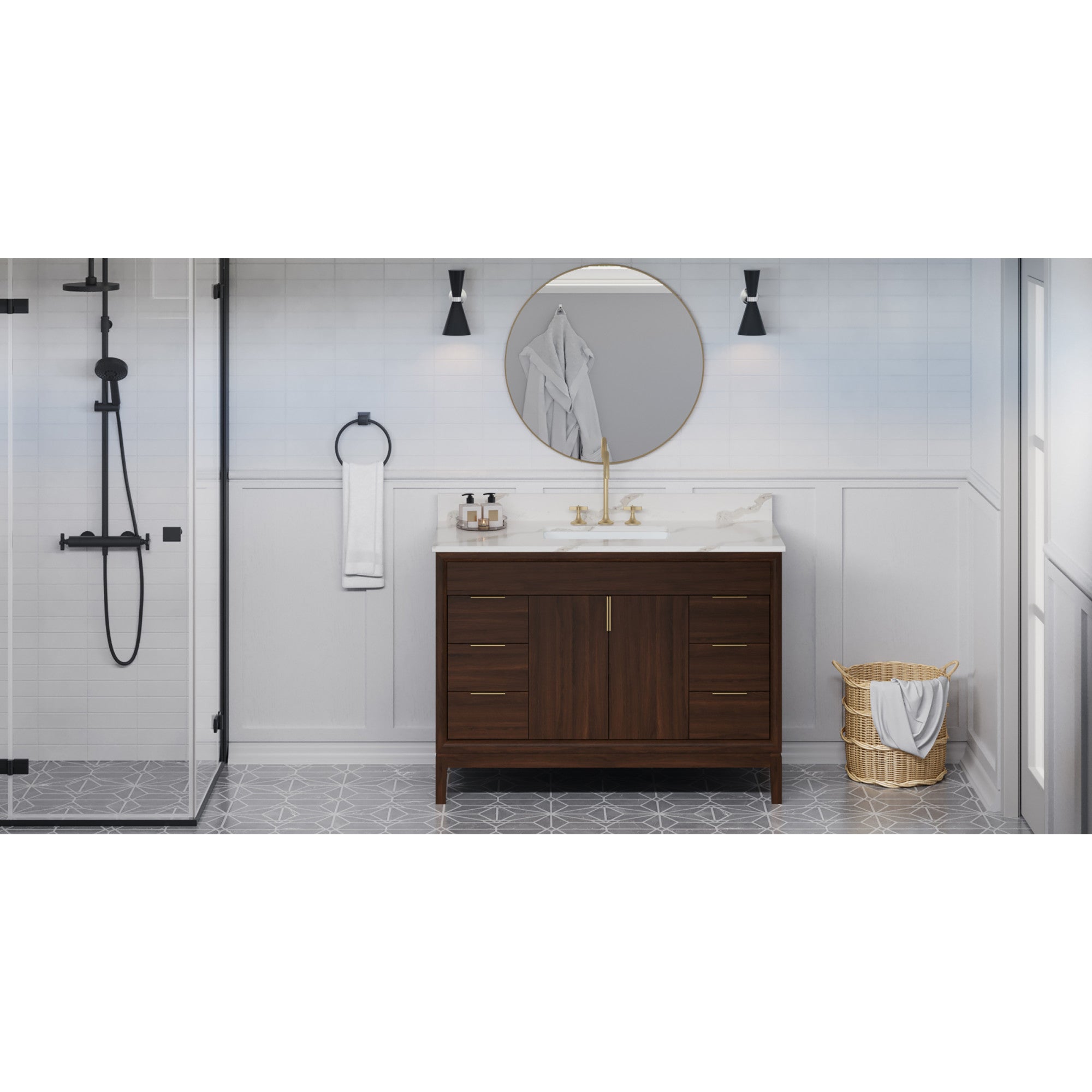 48" Theodora Vanity – Dark Walnut