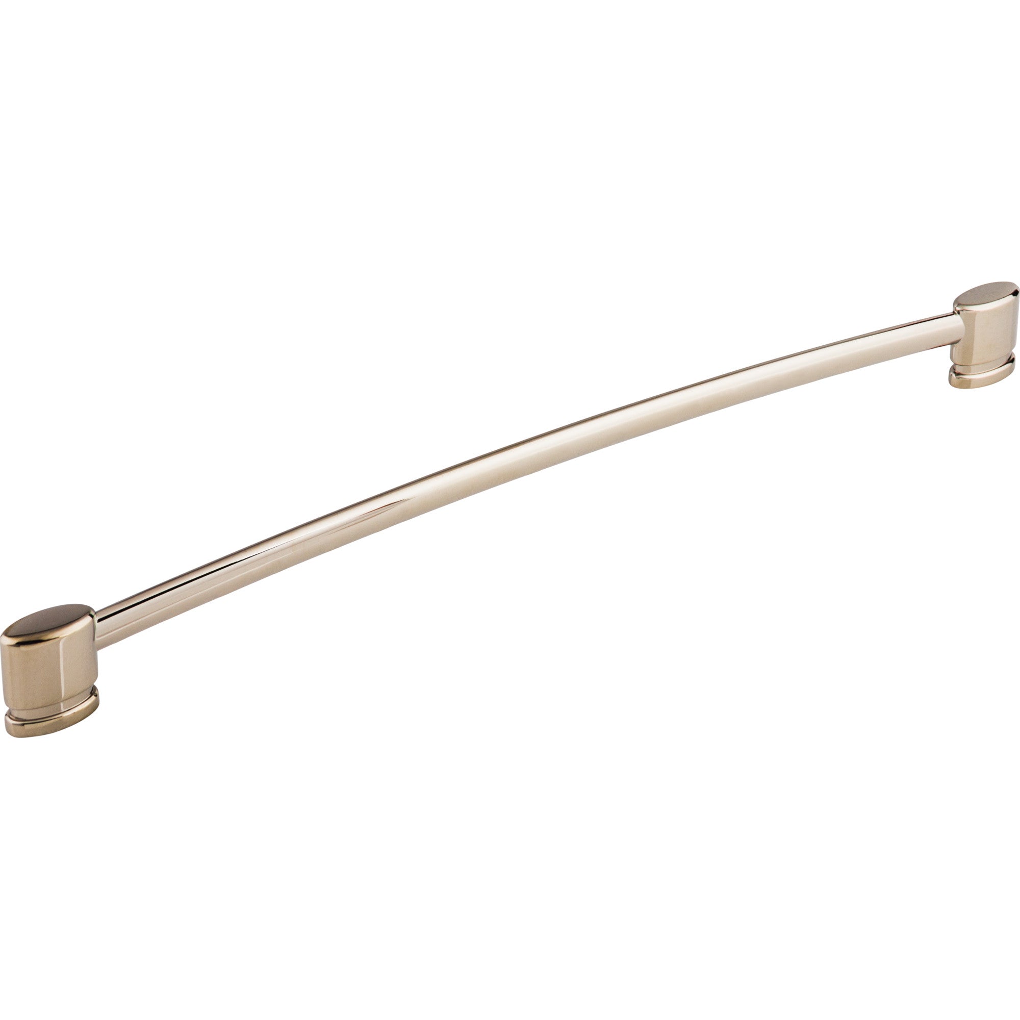Oval Thin 12" Center to Center Bar Pull - Polished Nickel